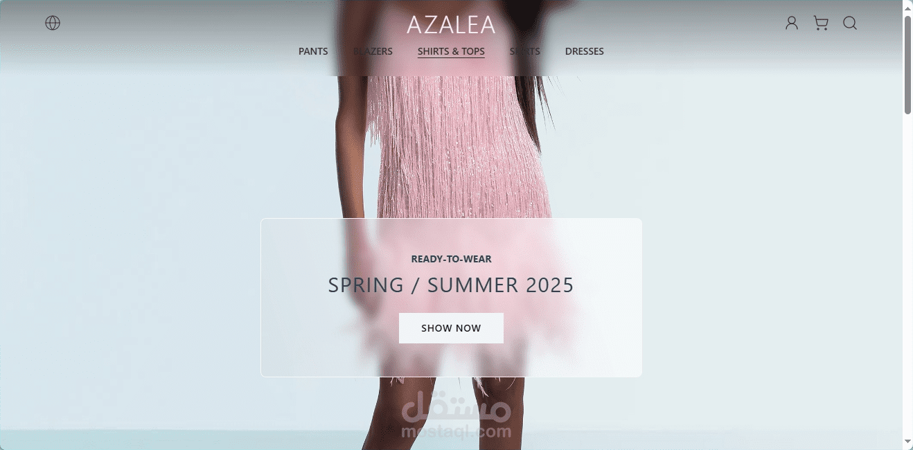 تطوير واجهات متجر إلكتروني باستخدام React – مشروع Azalea (بالتعاون مع R Link)