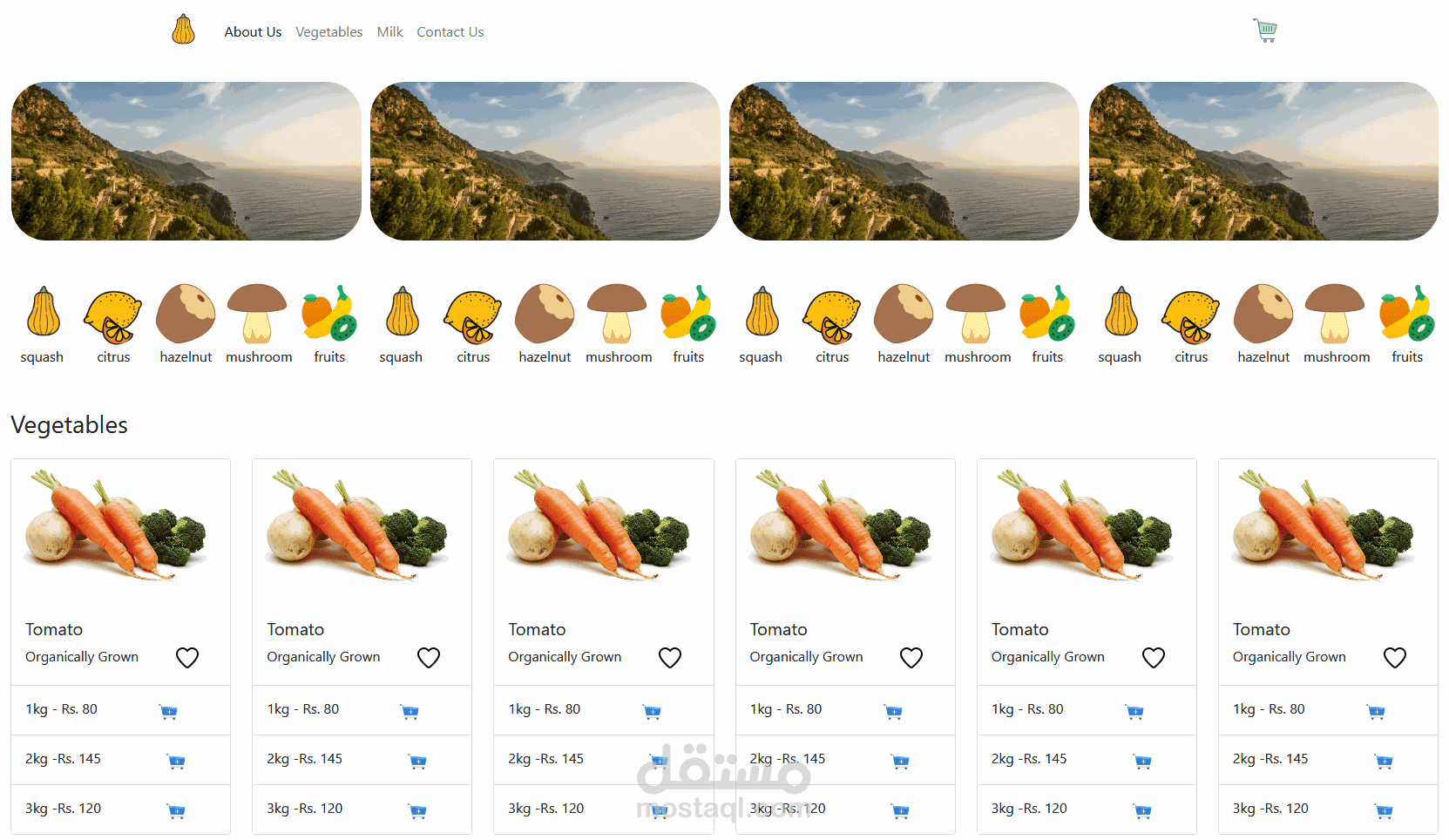 Grocery E-commerce Responsive website