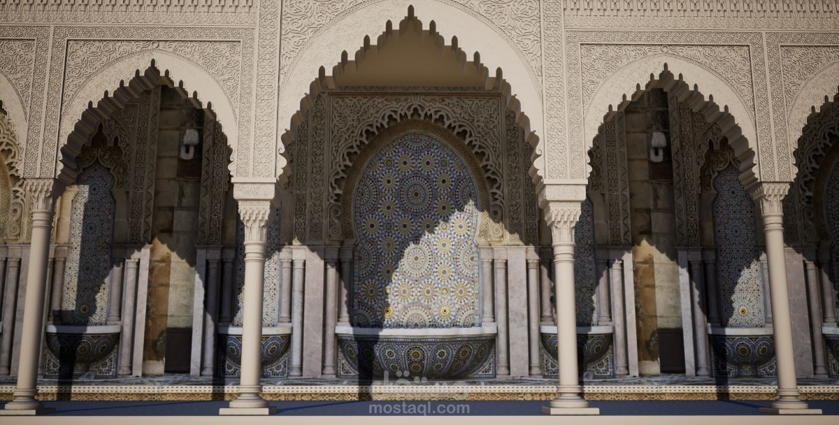 بعض المشاريع  التي عملت عليها في الشهور الماضية ( islamic exterior )