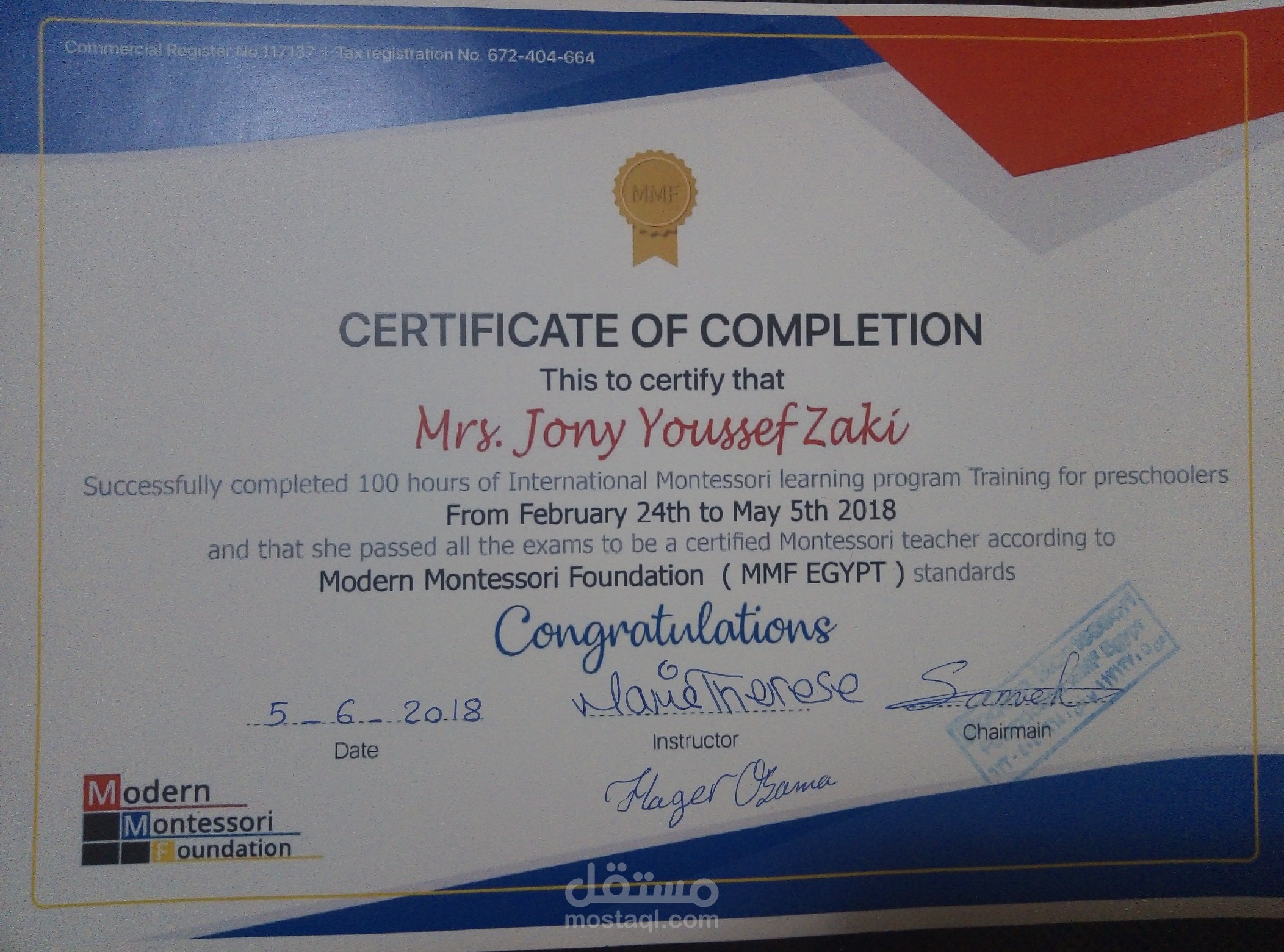 Certified Montessori Trainer