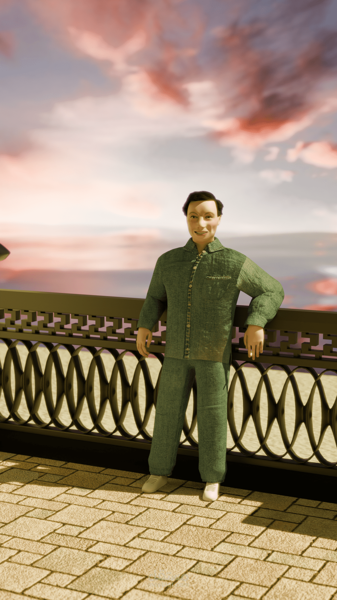 تصميم شخصية عادل أمام 3D