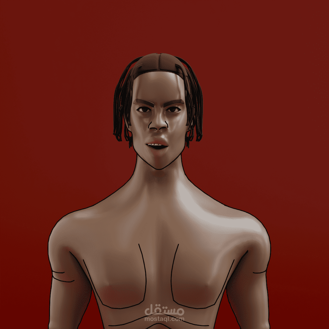 شخصية travis scott ثري دي