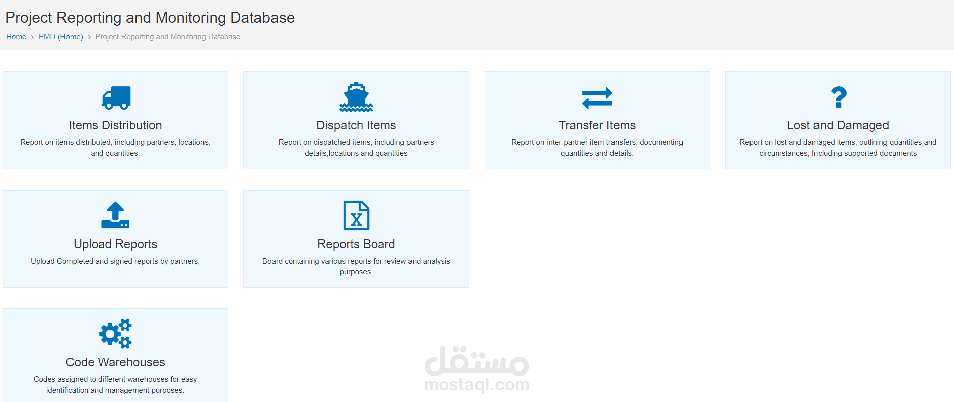 أنشطة إدارة مواد الإغاثة الأساسية (CRIs)