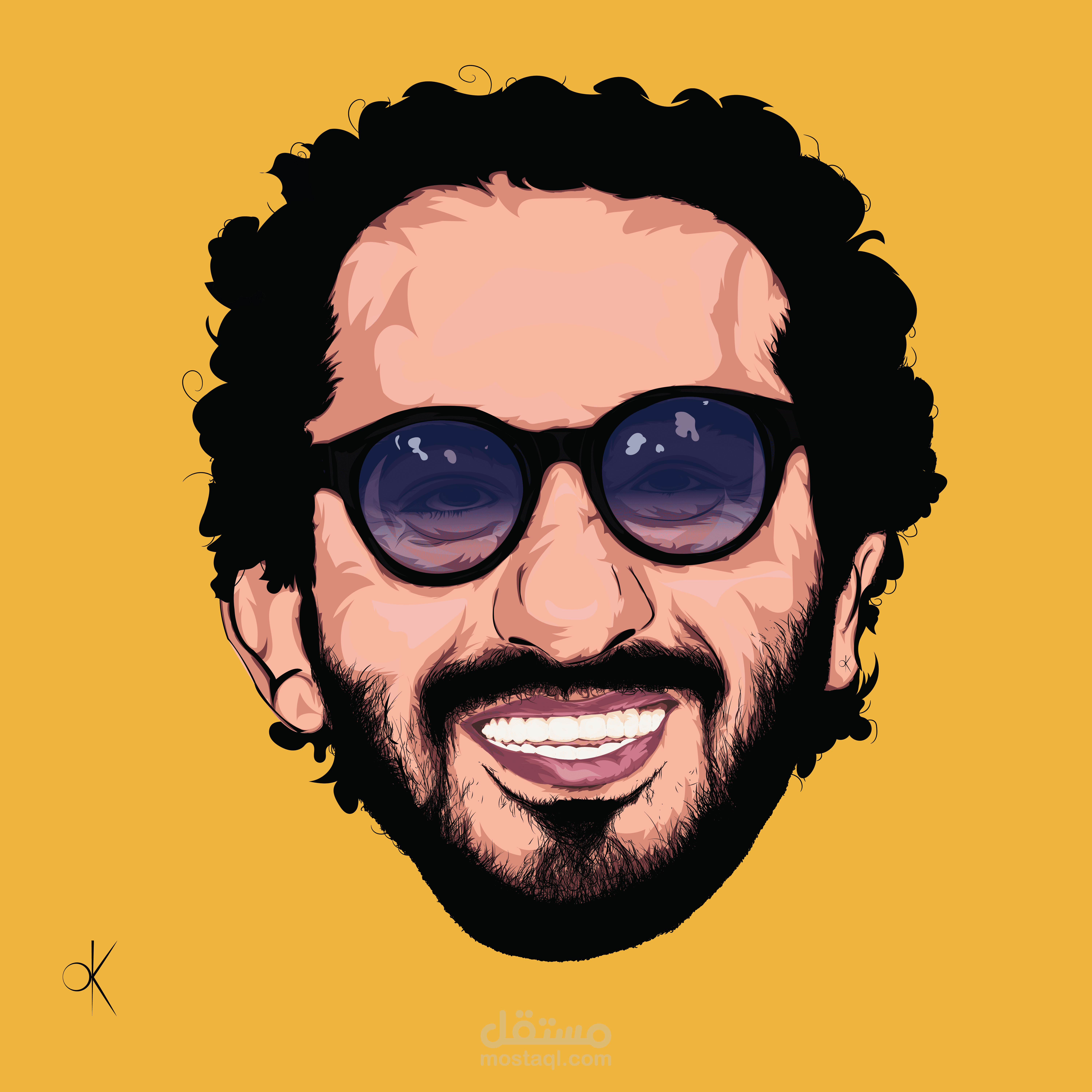 رسم توضيحي بورتريه Vector illustration
