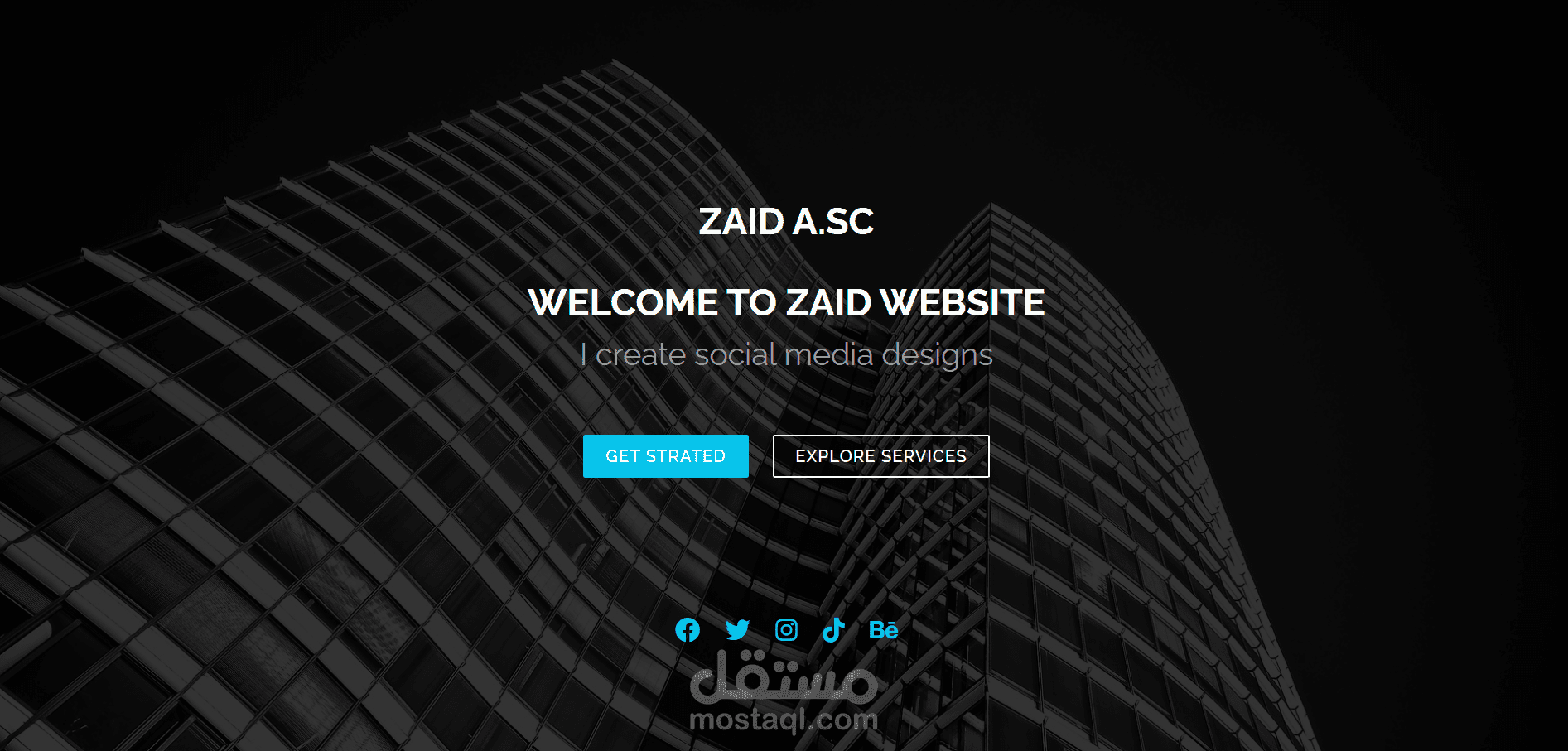 موقع شخصي لعرض الاعمال portfolio