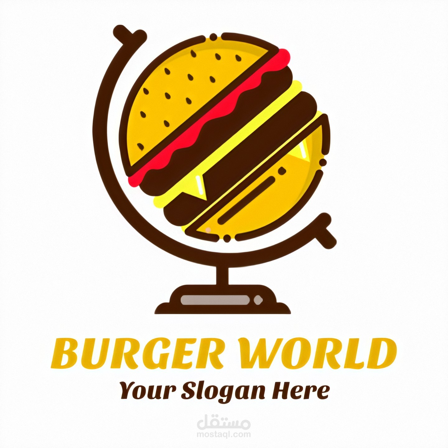 شعار لمطعم برجر
