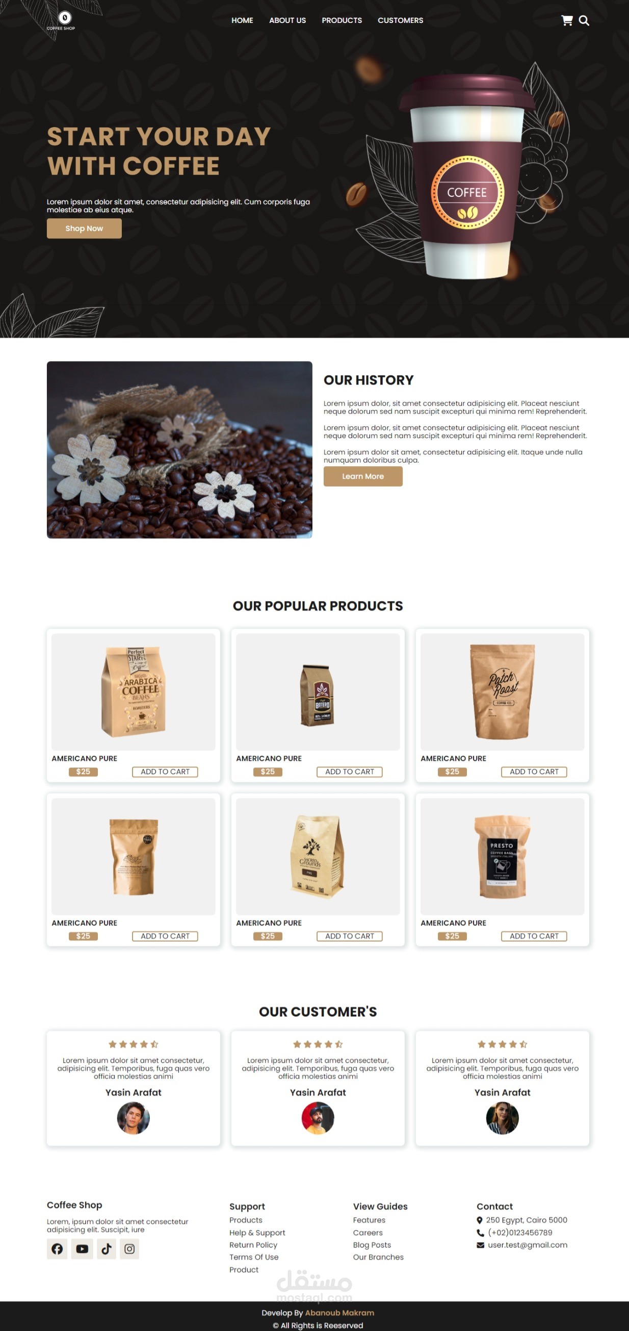 Coffee Shop Portfolio