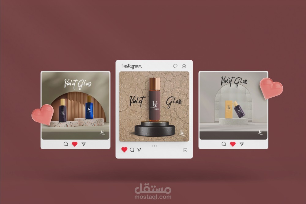 تصميم اعلانات سوشيال ميديا للعطور