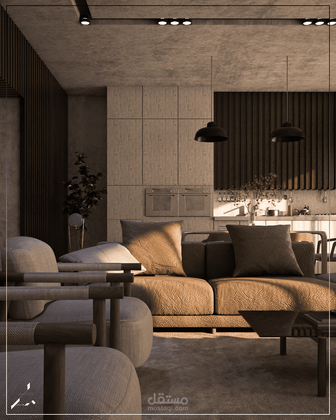 تصميمي داخلي لغرفة معيشة