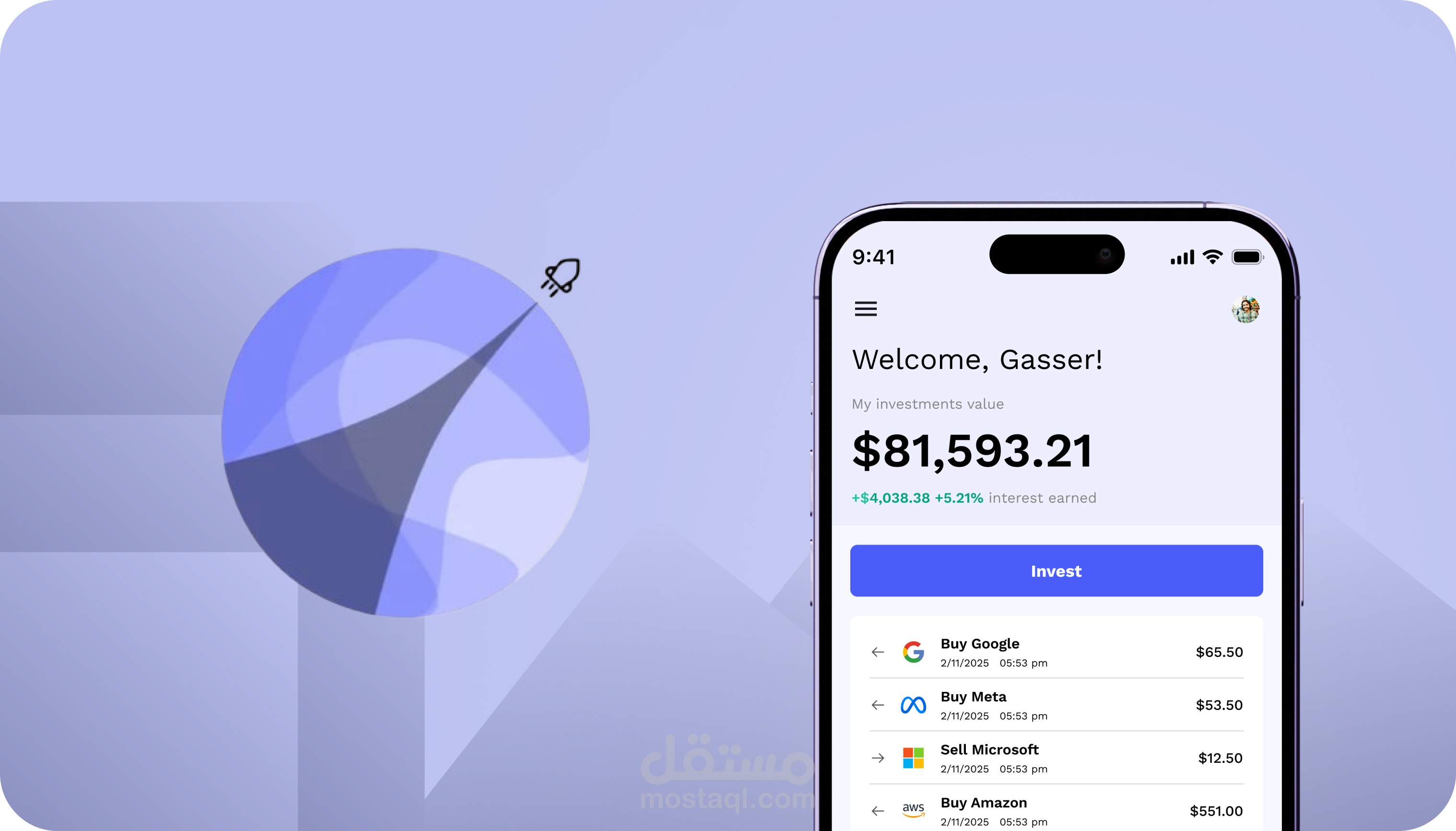 إعادة تصميم الصفحة الرئيسية لتطبيق Moon Port