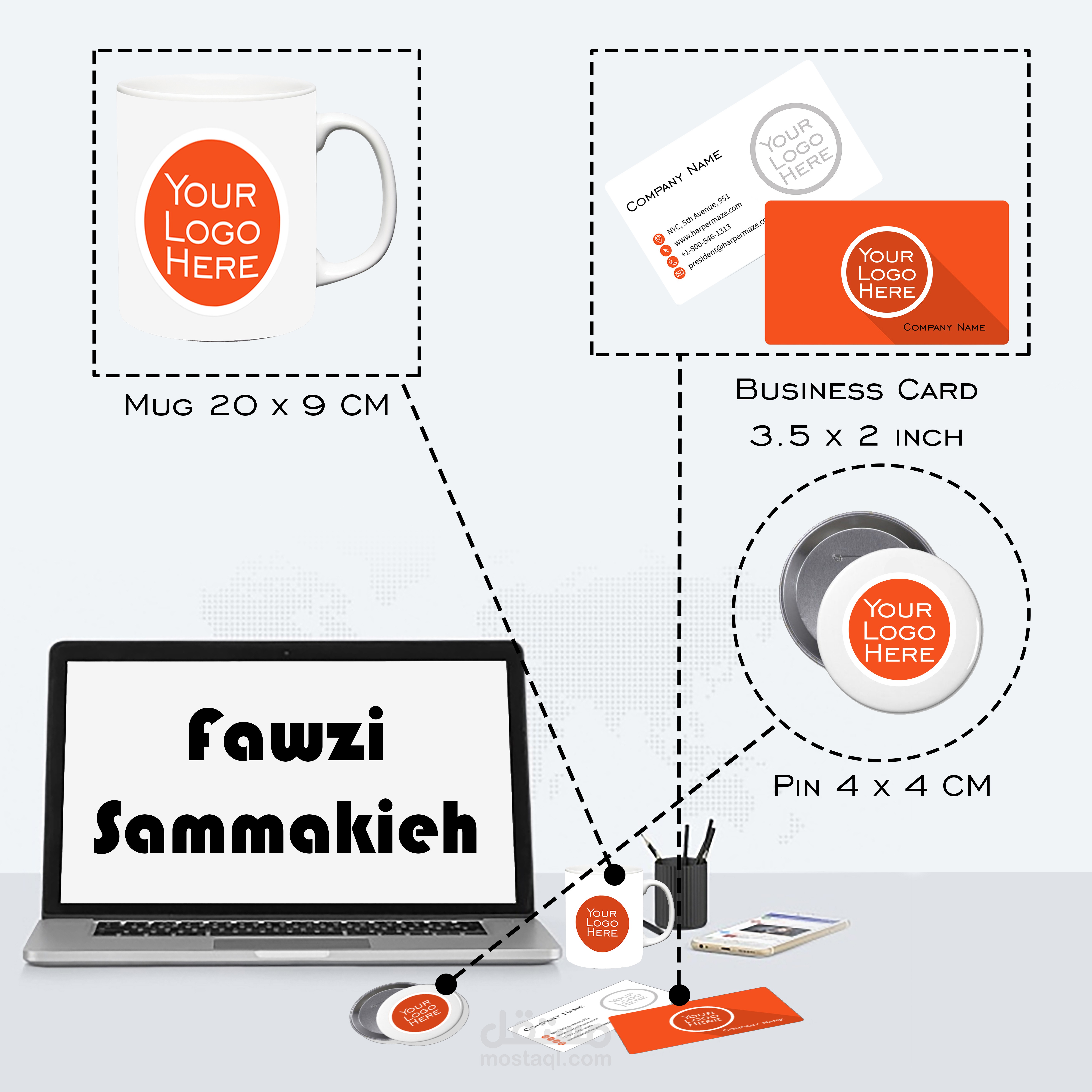 تصميم الشعارات وبطاقات الأعمال