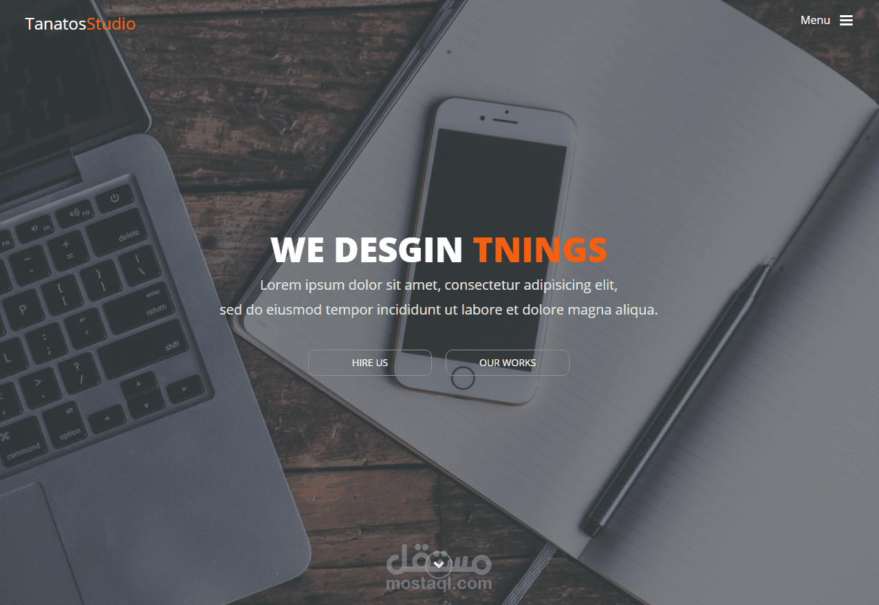 تحويل من PSD الى  Html Css Bootstrap Javascript jQuery