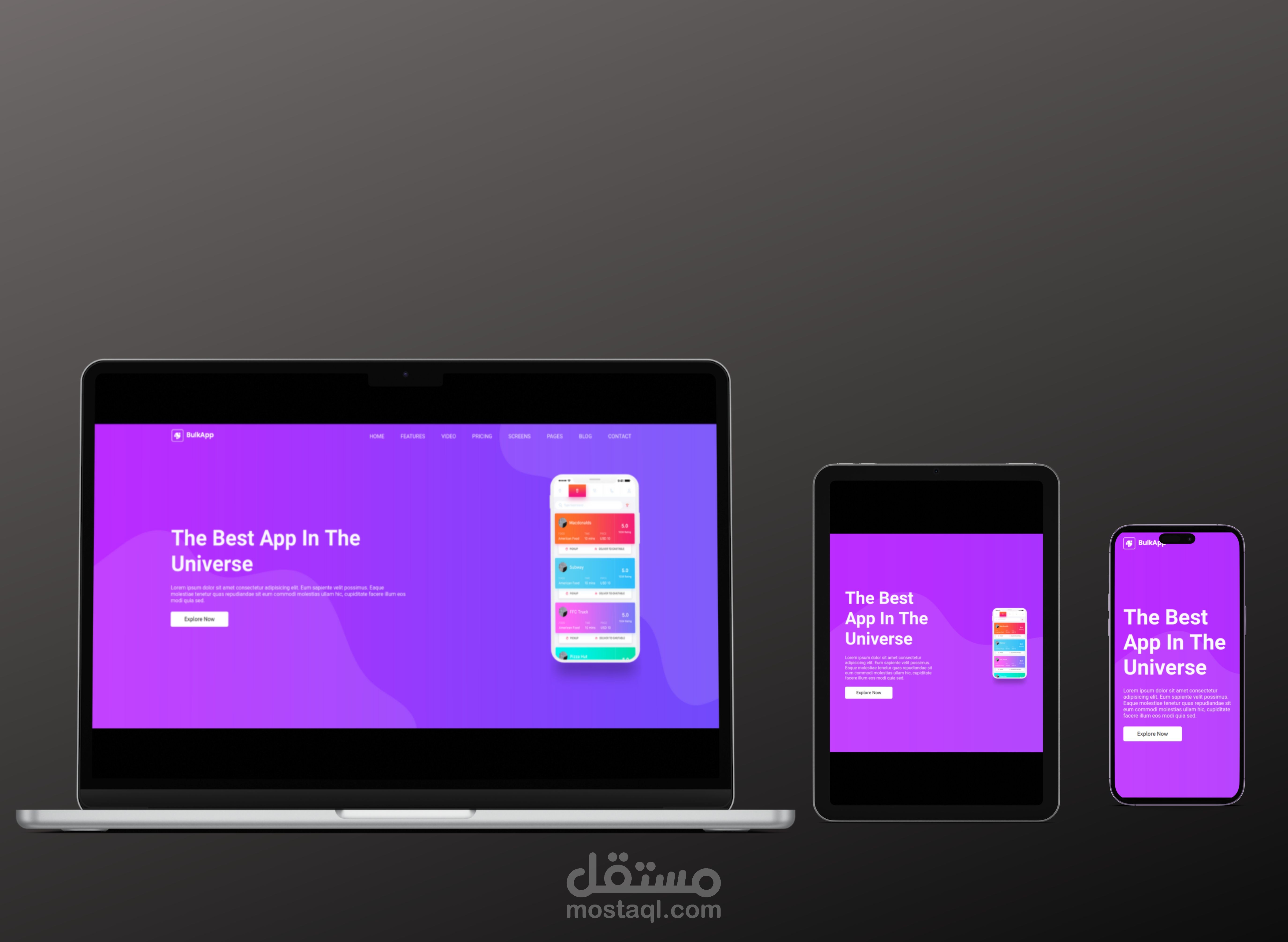 landing page - صفحة هبوط (HTML, SCSS)