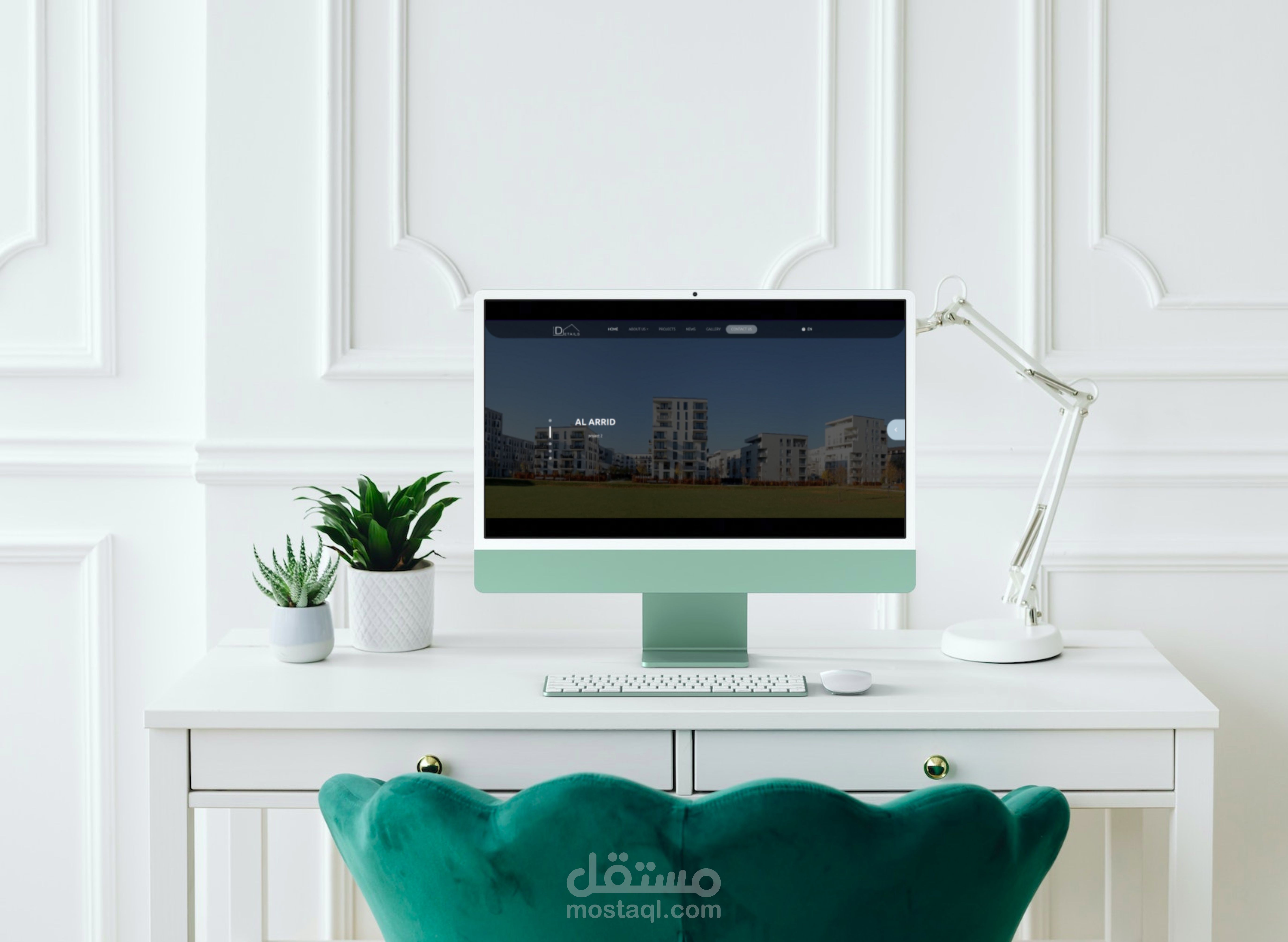 موقع عقارات (بالغرتين العربية والانجليزية) HTML, CSS, Bootstrap, JavaScript