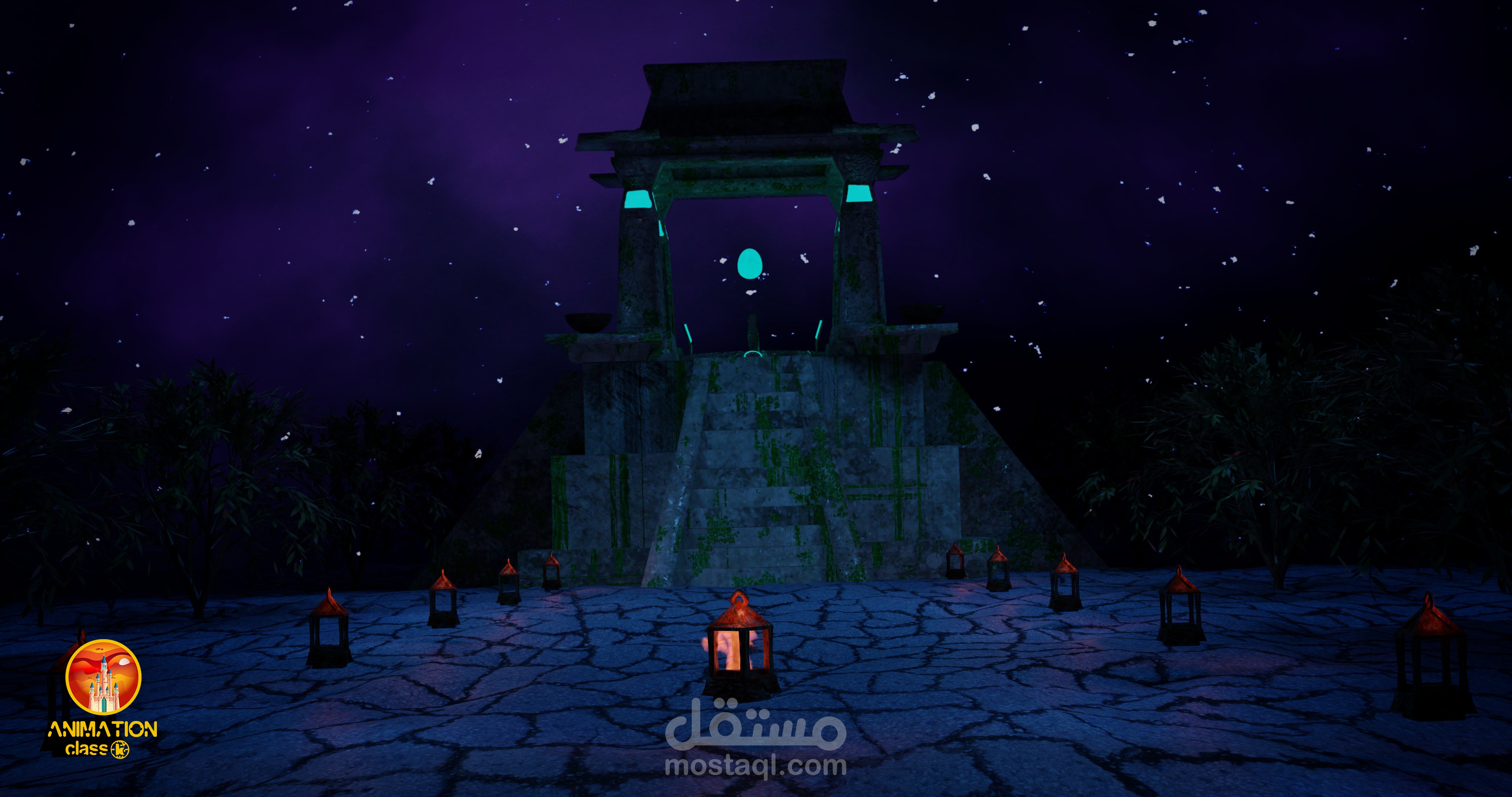 Chinese magic lantern temple