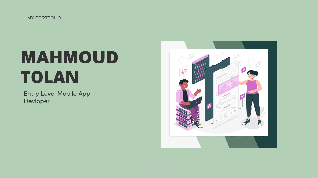 تصميم عرض تقديمي لبورتوفوليو شخصي