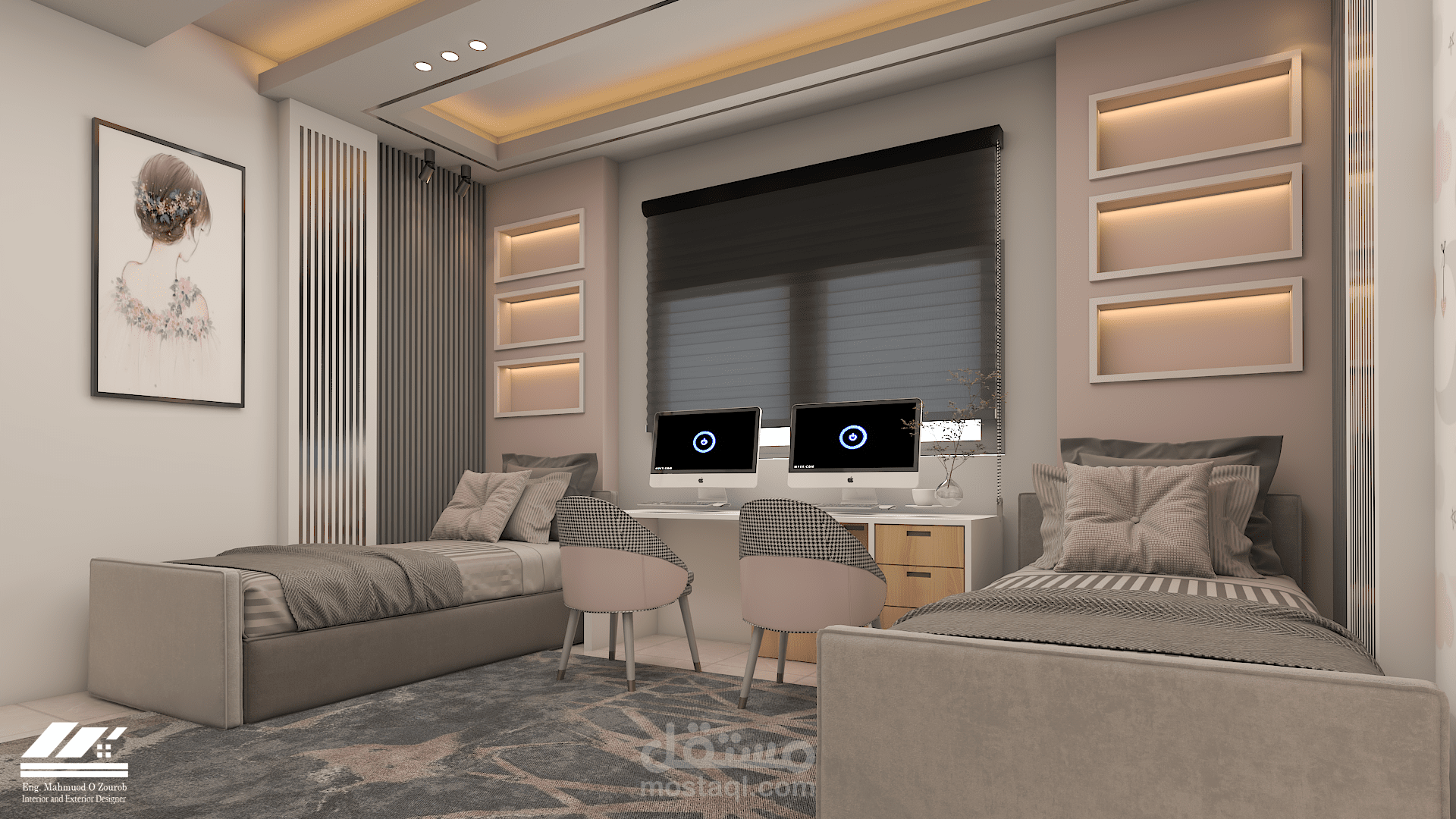 تصميم غرفة نوم بنات