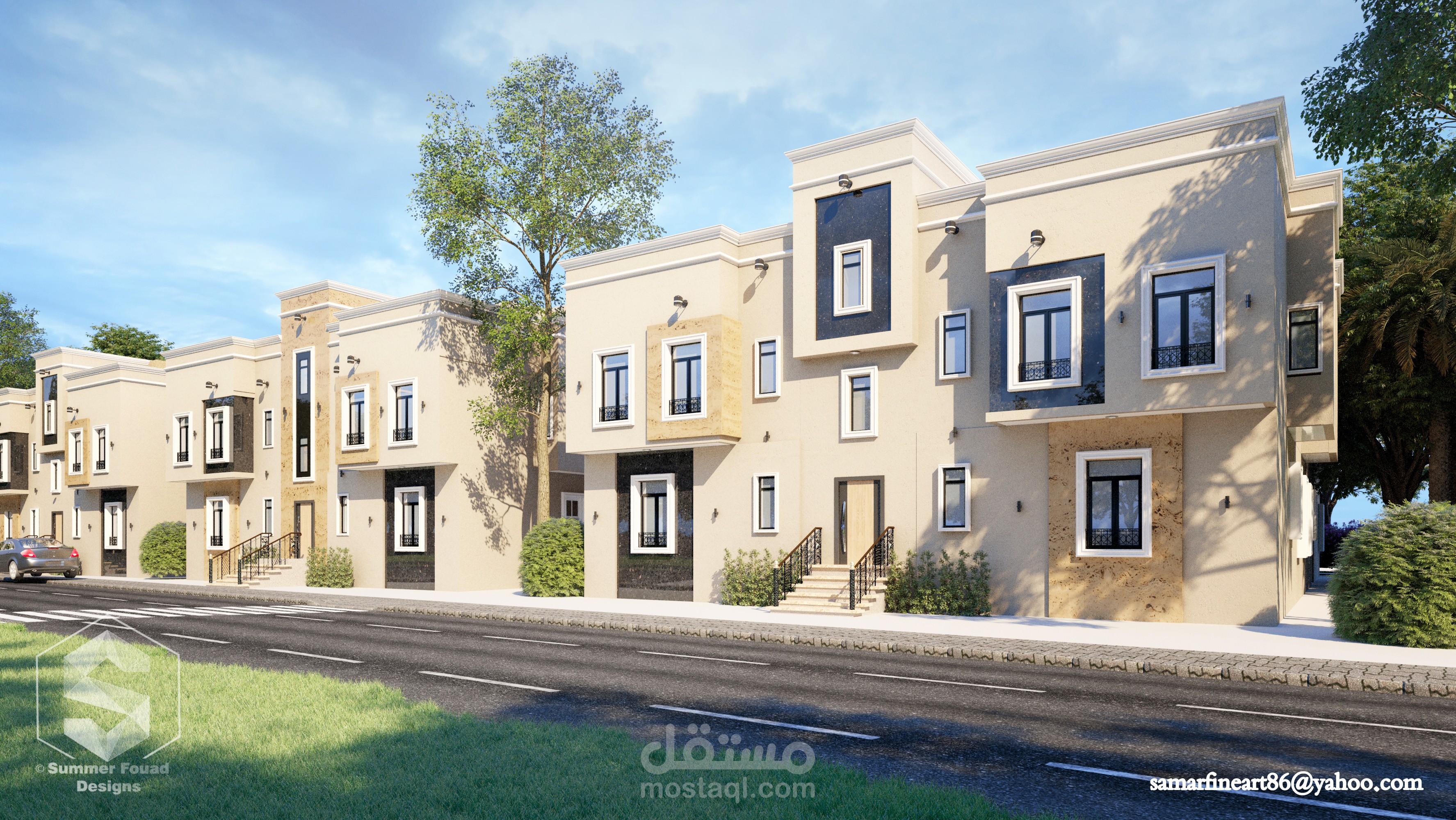 تصميم واجهات مباني سكنيه بالسعوديه