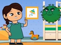 فيديو انيميشن لاطفال - فتاه ضد الفيرس