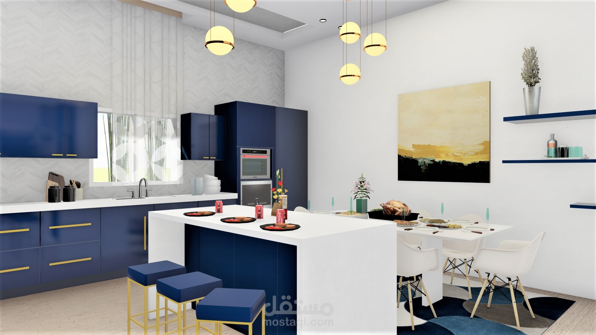تصميم مطبخ على الطراز الموديرن