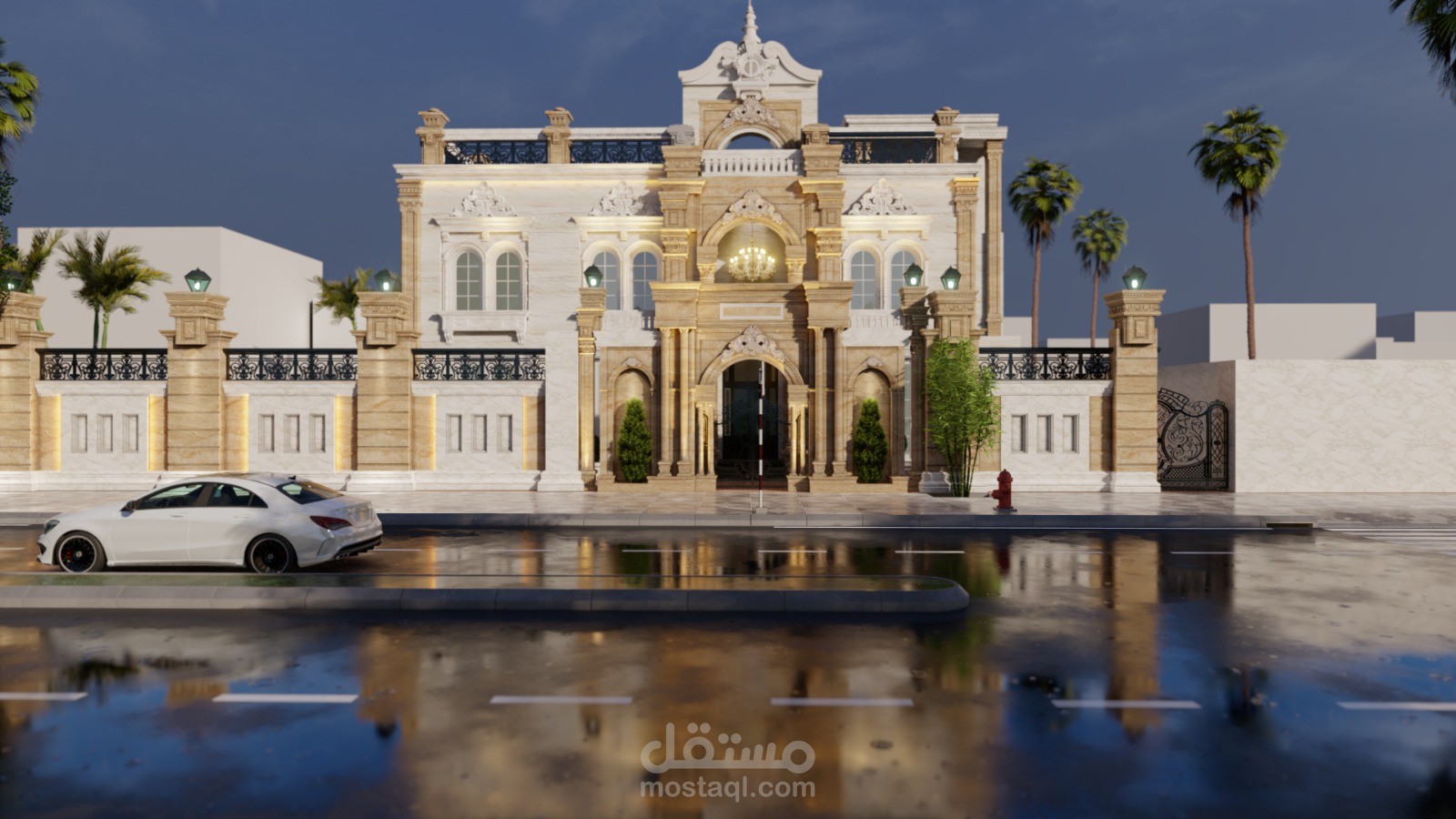 تصميم فيلا كلاسيك