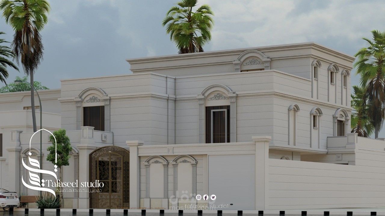 تصميم فيلا كلاسيك في الدمام