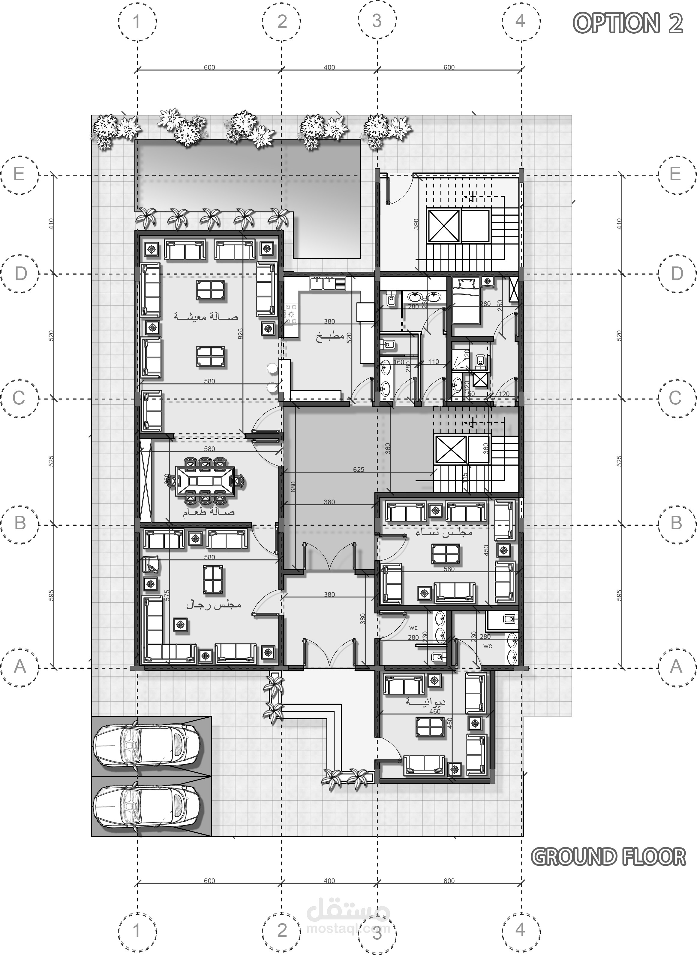 Architectural planning for villa in KSA