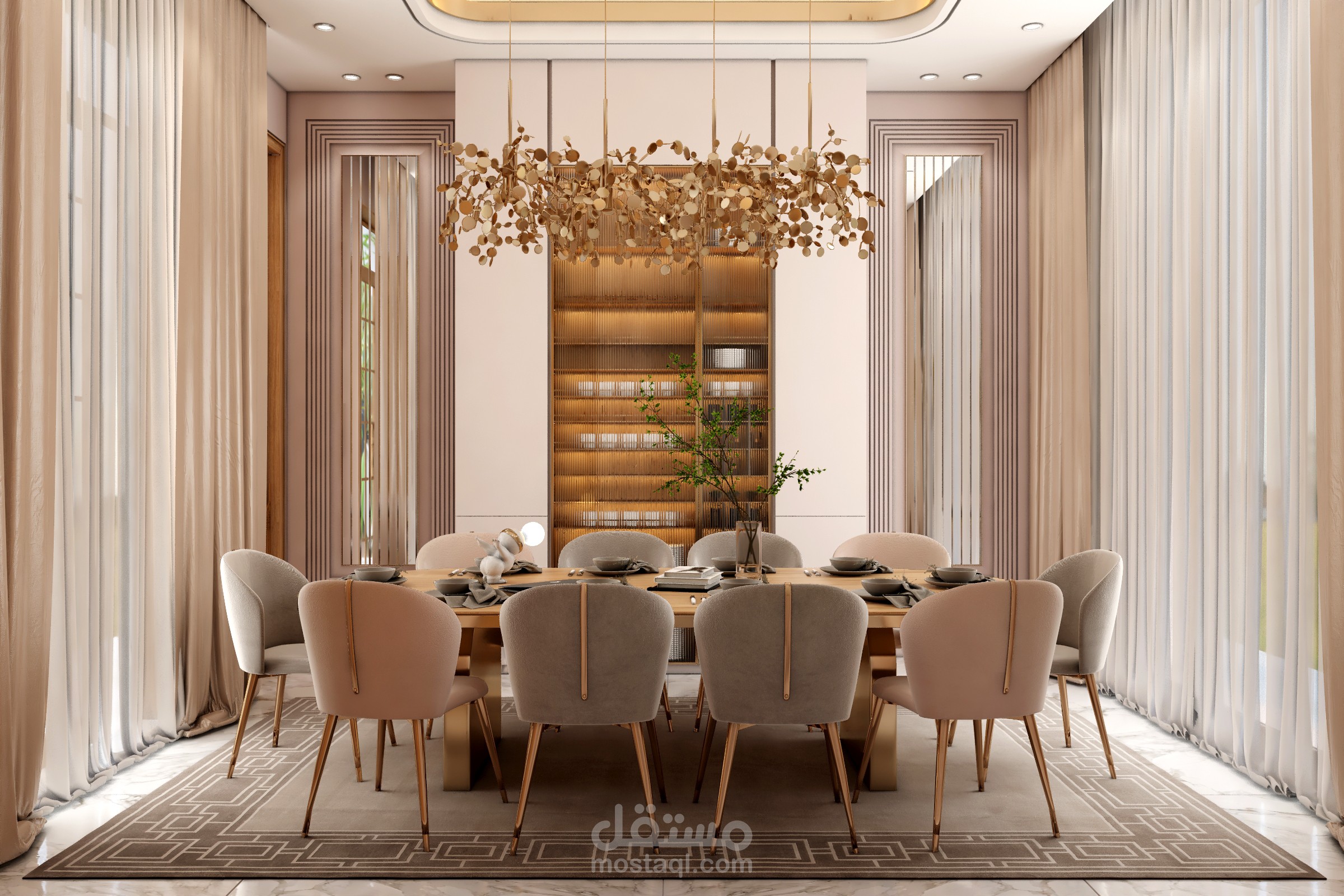 تصميم داخلي لغرفة طعام