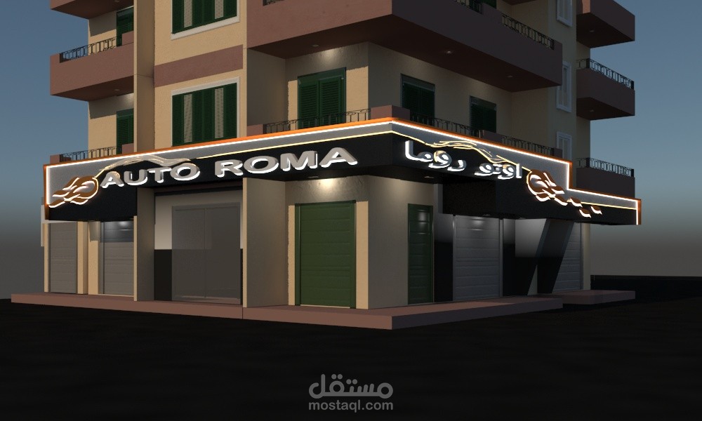 تصميم واجهه محل