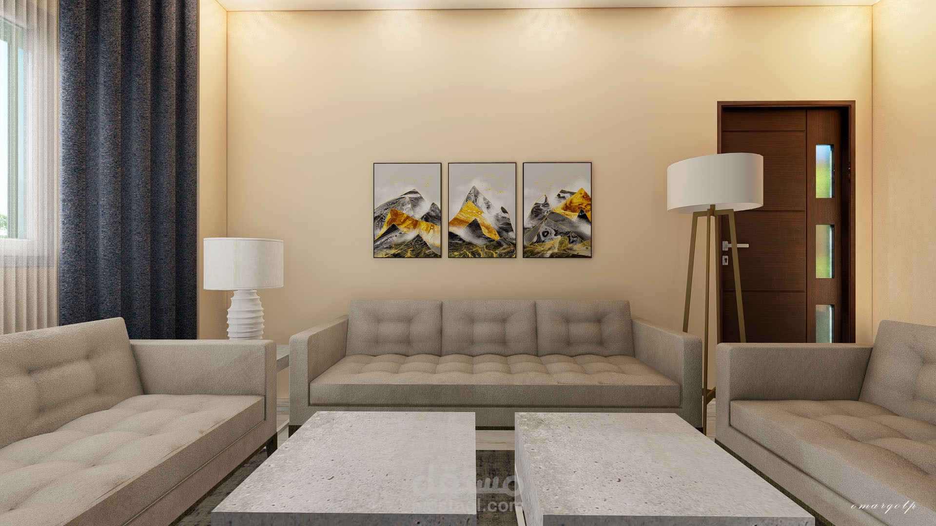 تصميم داخلى لوحدة سكنية