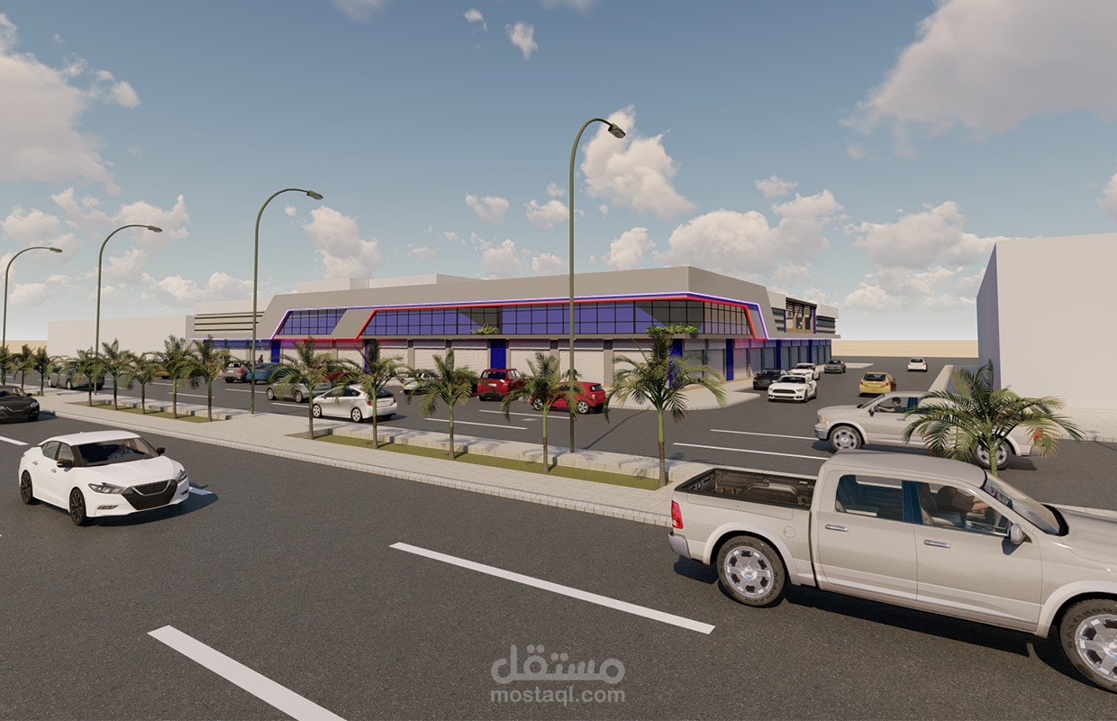 واجهة لمحلات تجارية