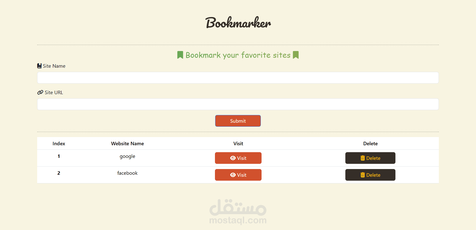 add site data