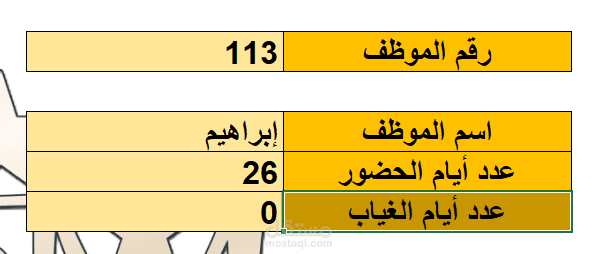 كشف حضور والغياب