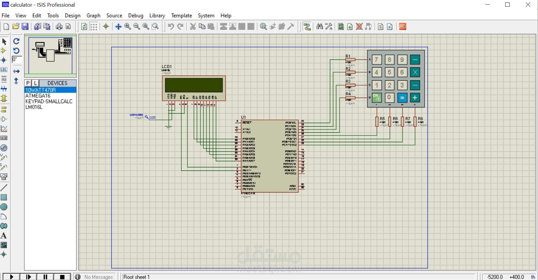 تصميم مخطط دائرة الكترونية على برنامج بروتسProtus simulation