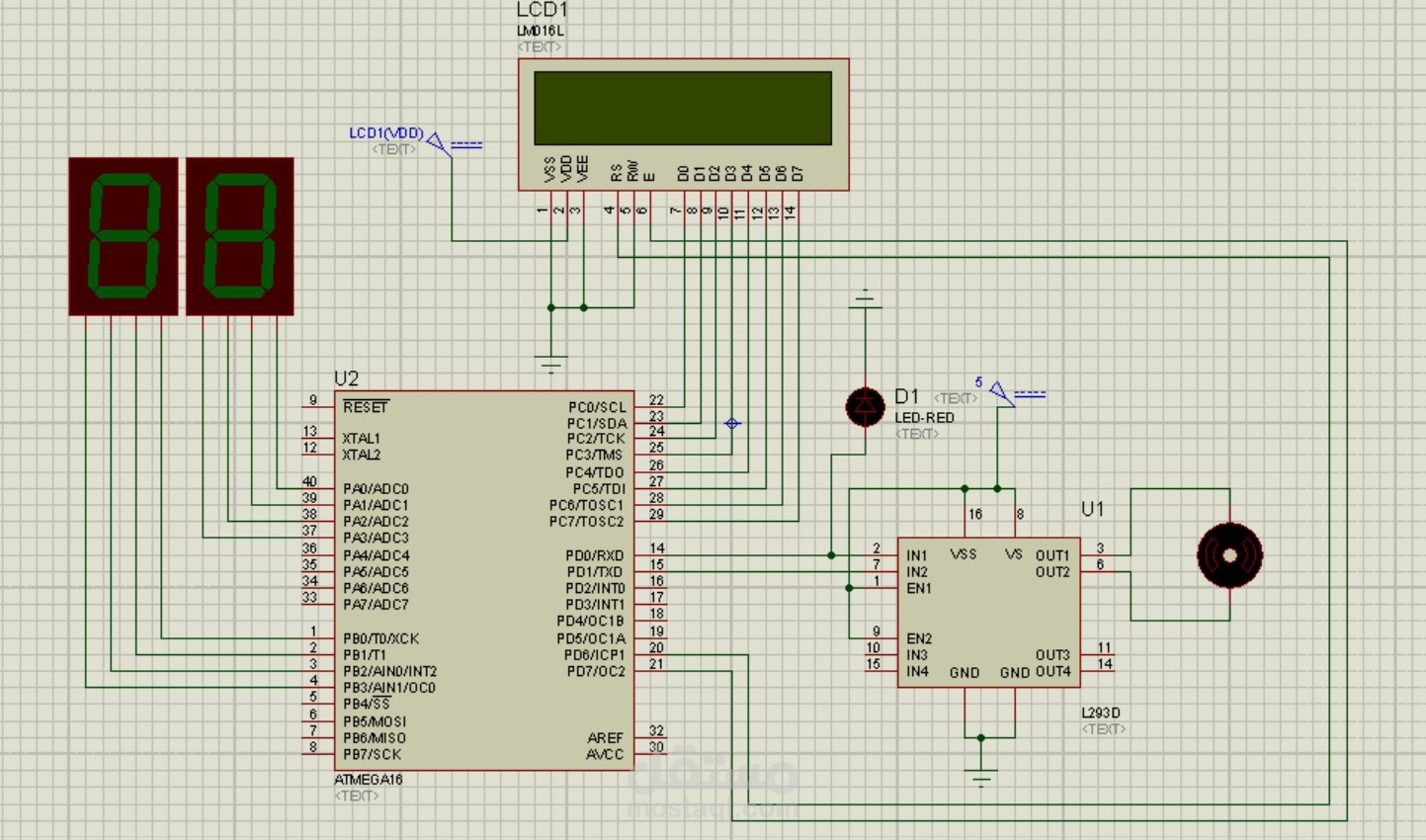 تصميم مخطط دائرة الكترونية على برنامج بروتسProtus simulation