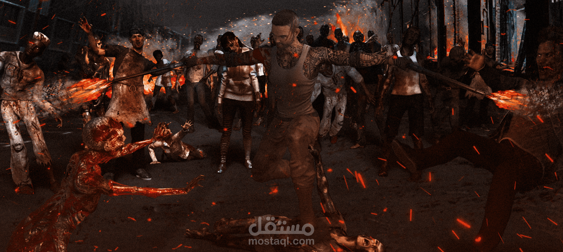 zombie shooter game graphics