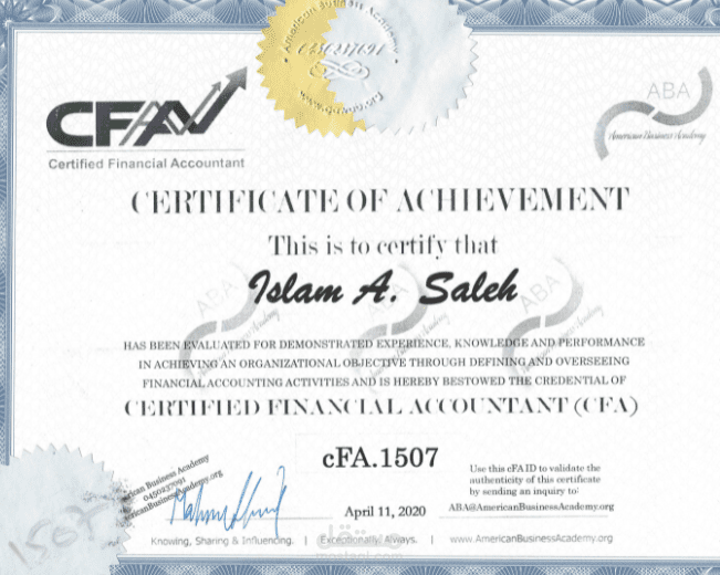 Certified financial Accountant