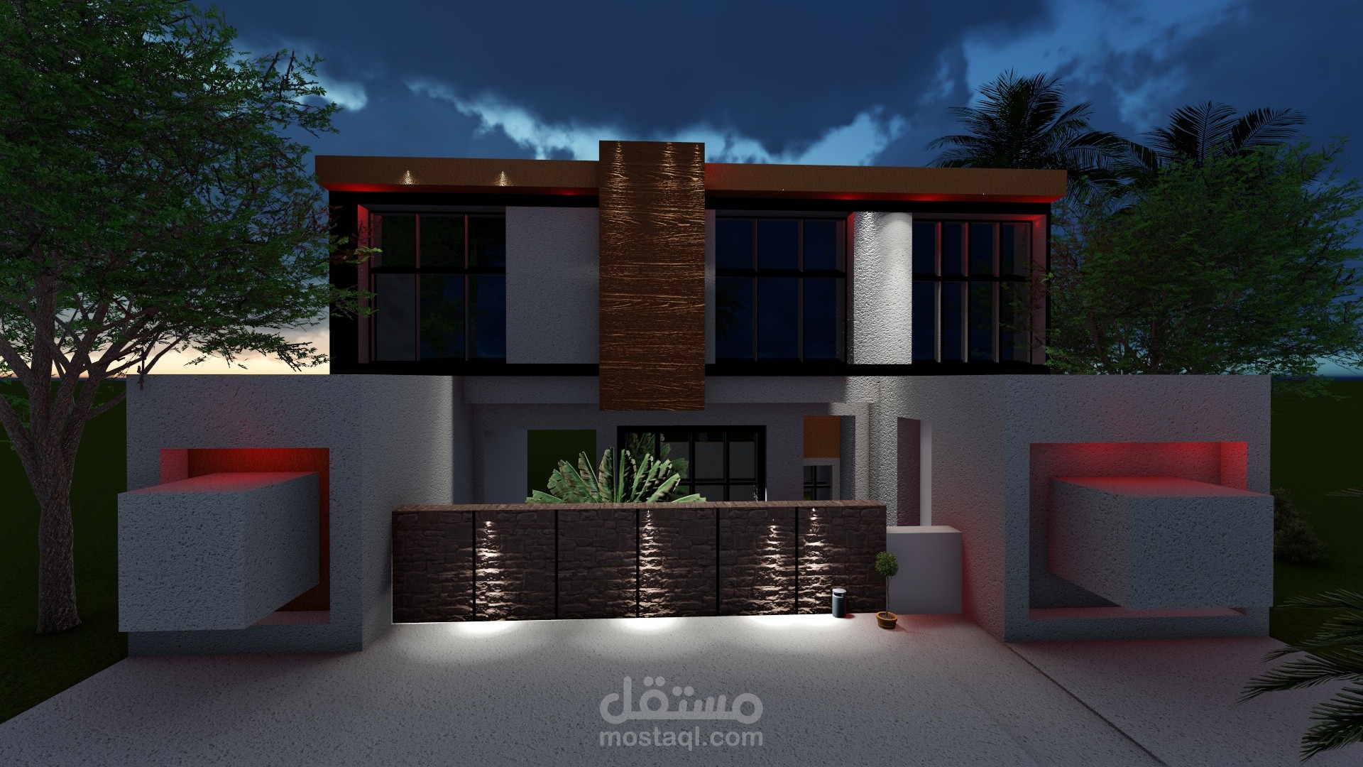 تصميم خارجي لواجهه منزل