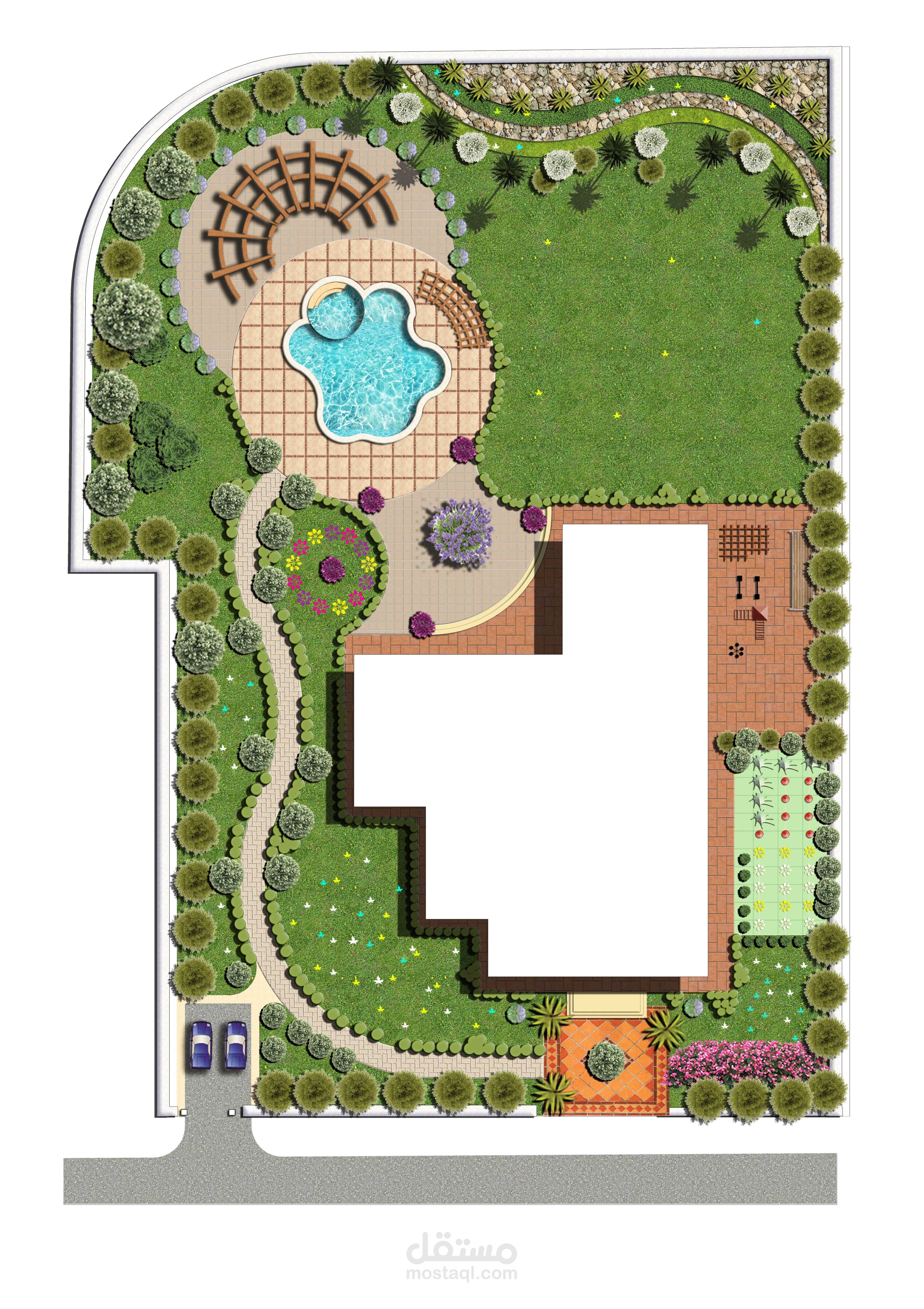 تصميم حديقة منزل