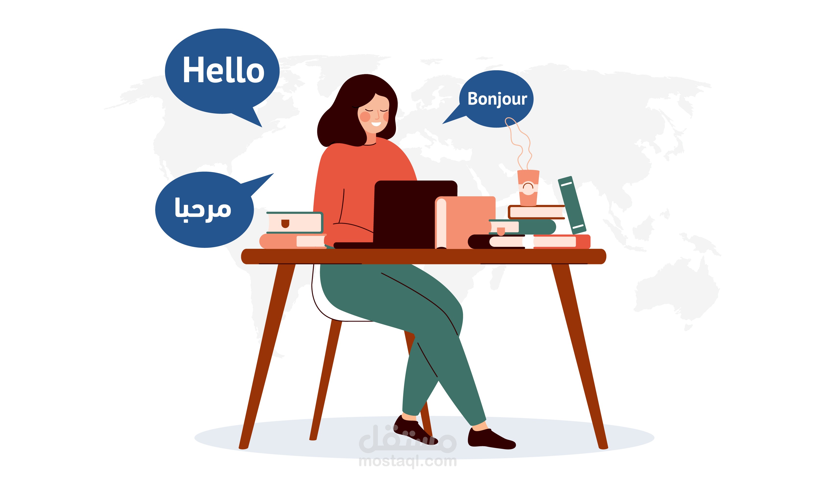 كتابة محتوى موقع بالعربية وترجمته