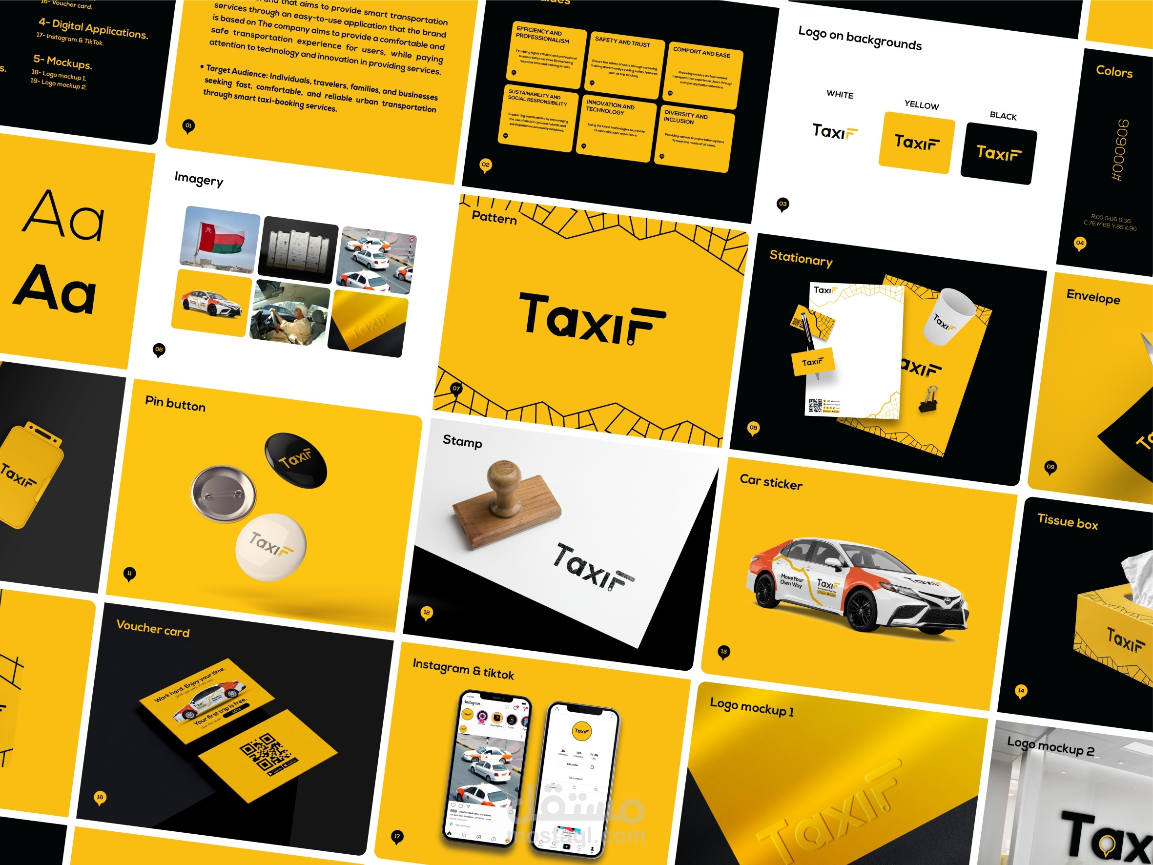 TaxiF – Transportation Brand Identity