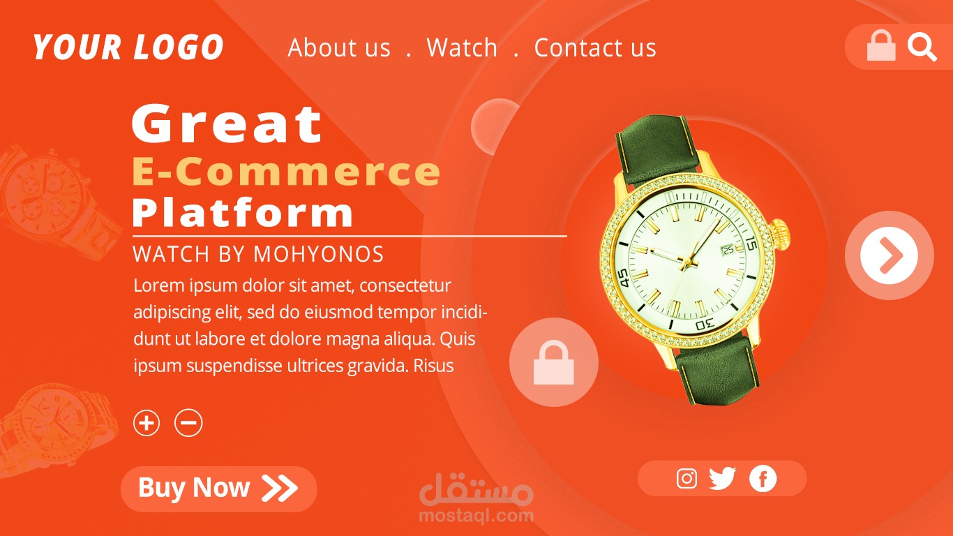 Ecommerce webite banner design