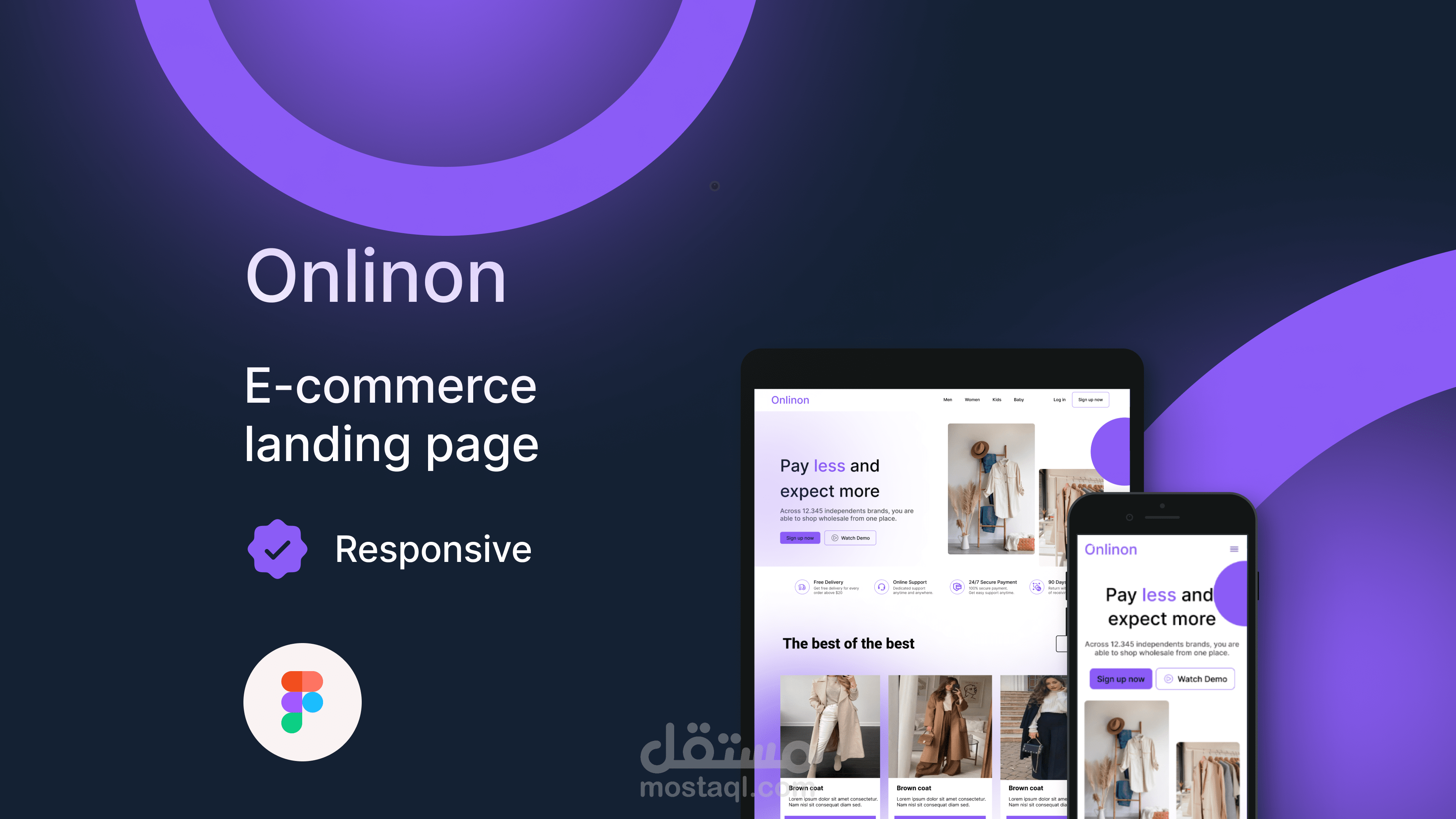 E-commerce landing page