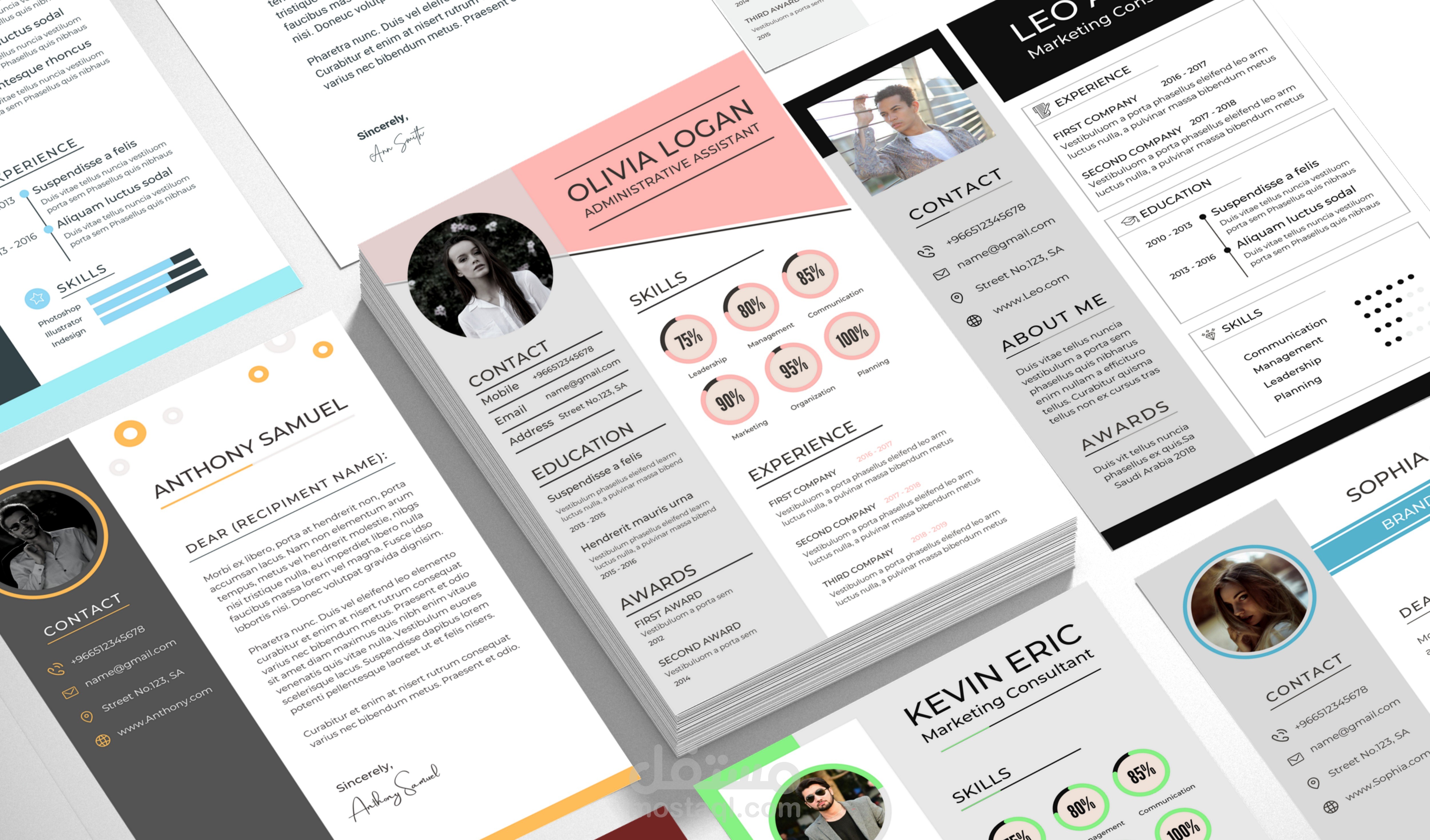 تصميم نماذج مختلفة للسيرة الذاتية