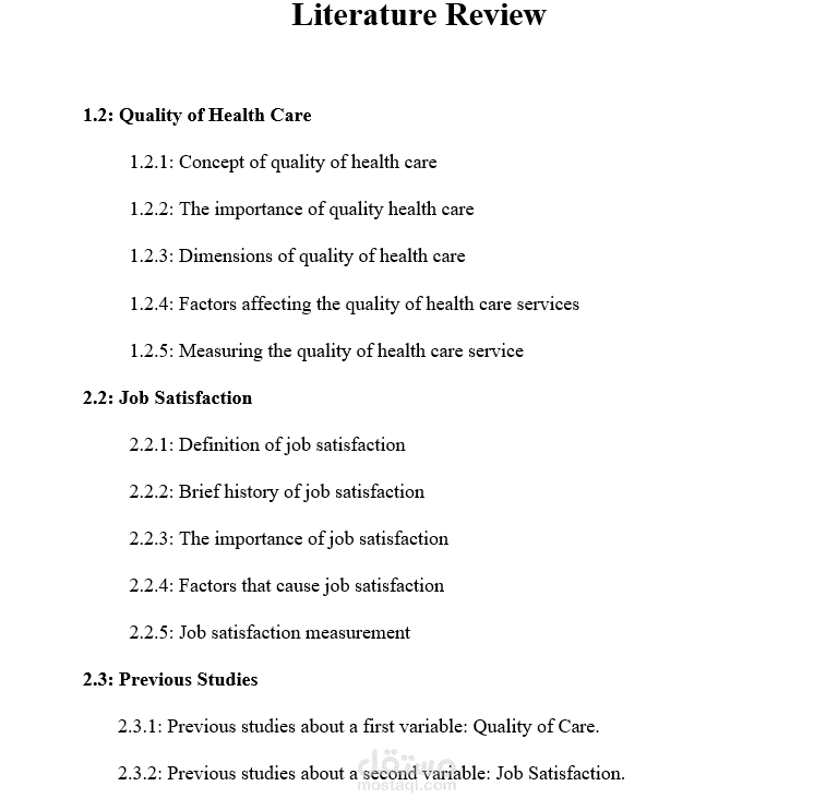 Job Satisfaction and its Relationship with Quality of Care among Intensive Care Unit Nurses at Governmental Hospitals in Gaza Strip