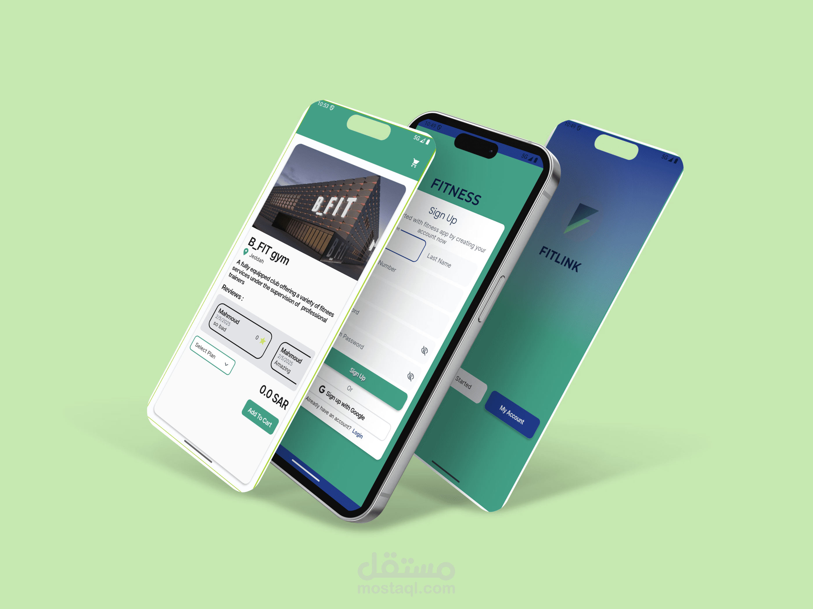 تطبيق هاتف لمركز رياضي بواسطة Flutterflow و firebase