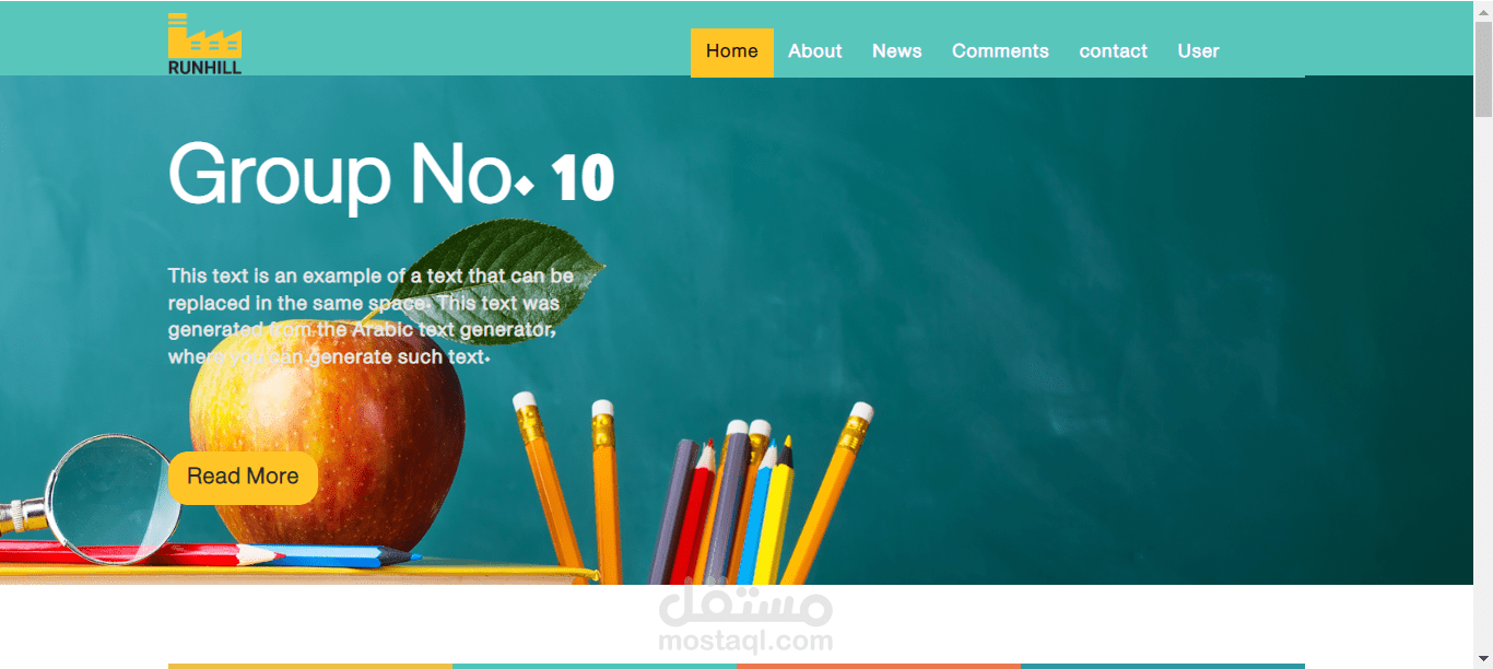 موقع تعليمي مصمم ليتم التسهيل على الطالب في متابعة المحاضرات