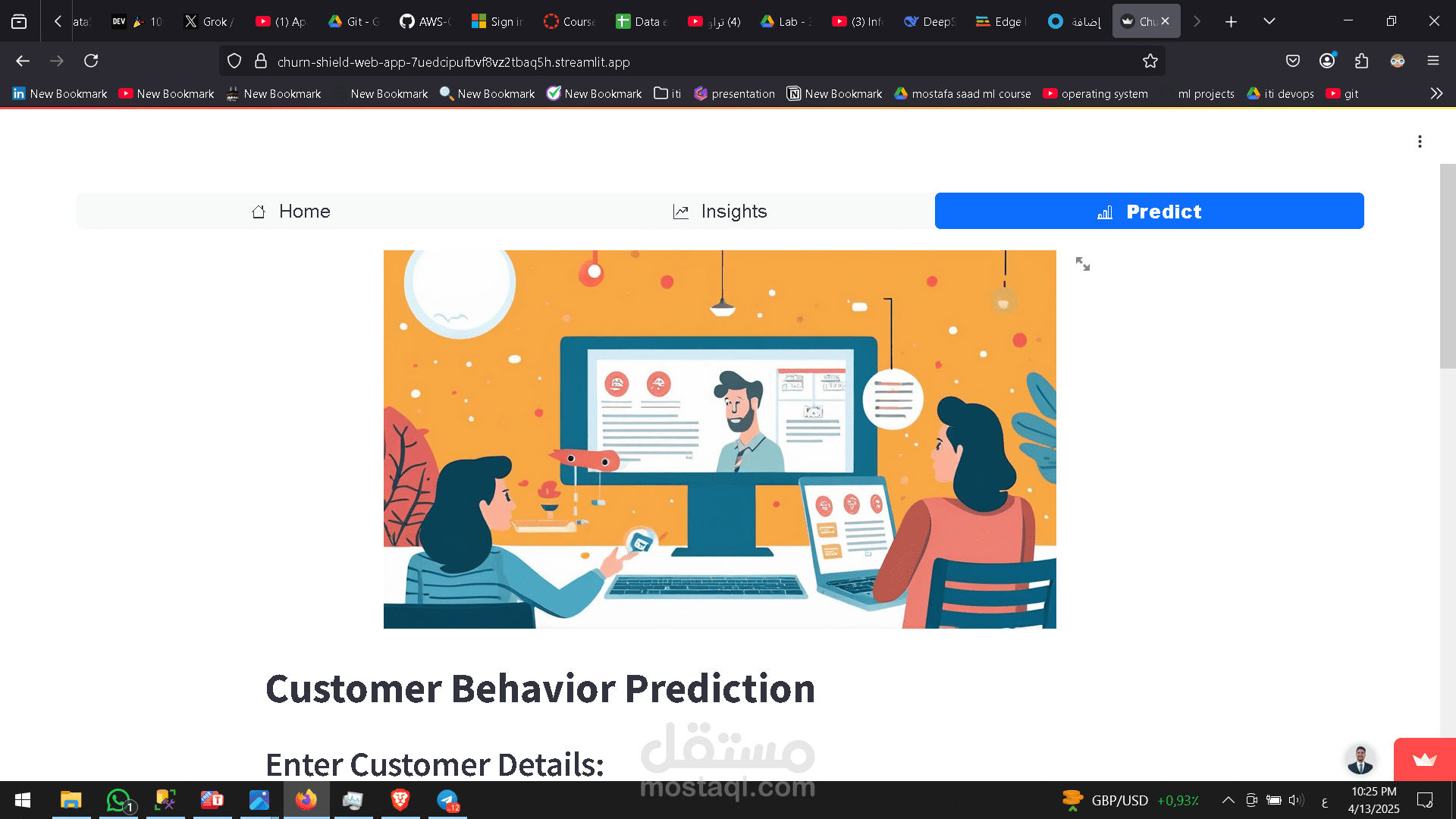 Custumer Churn prediction by using Machine learning