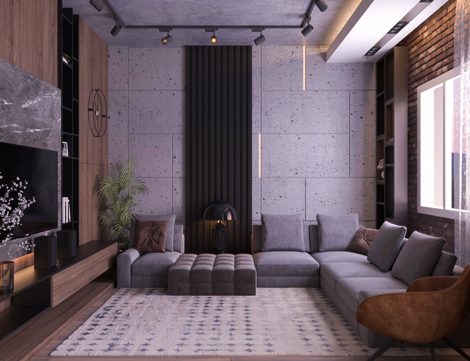 Industrial living room