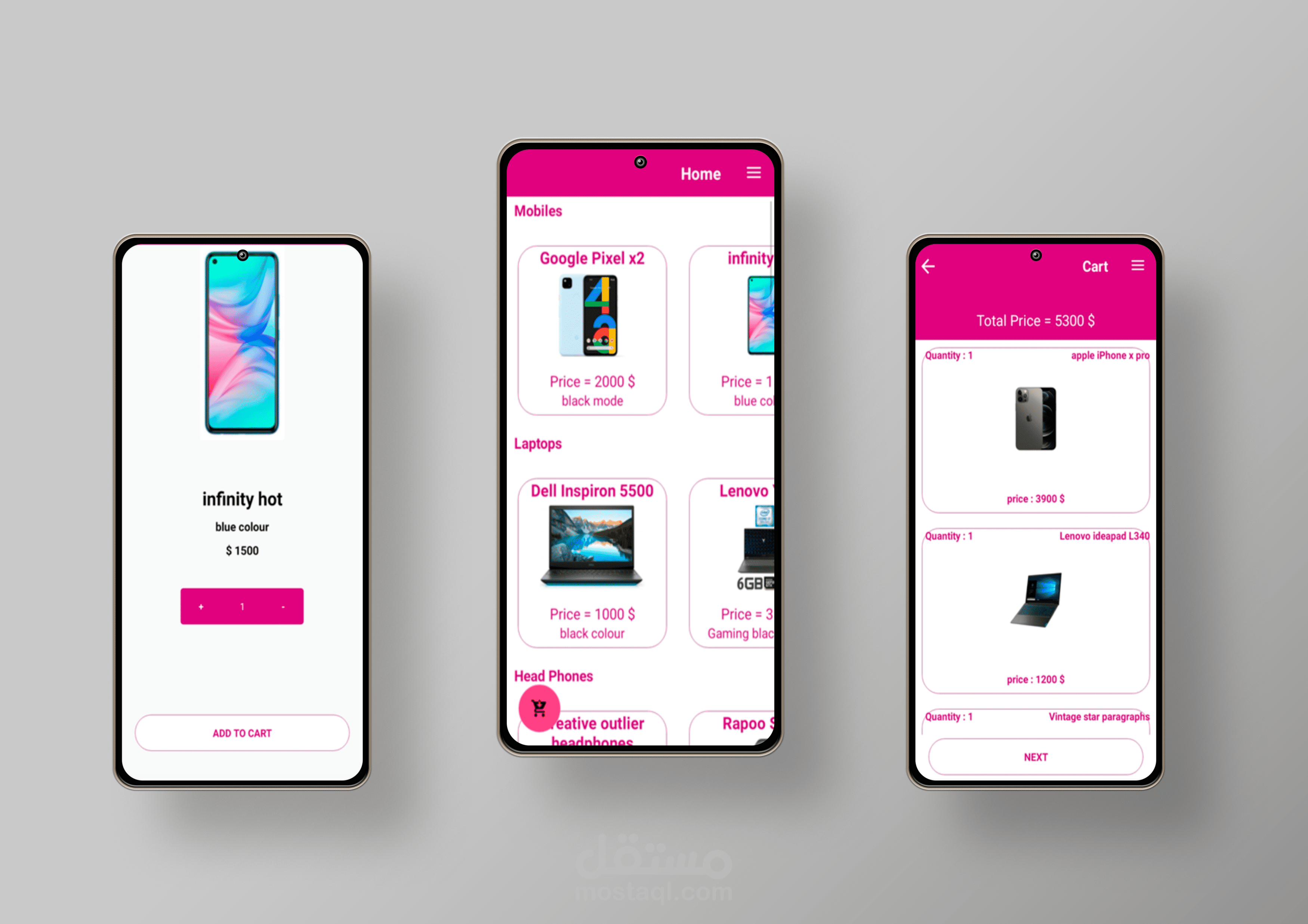 تطبيق موبيل لمعرض منتجات و عروض علي المنتجات